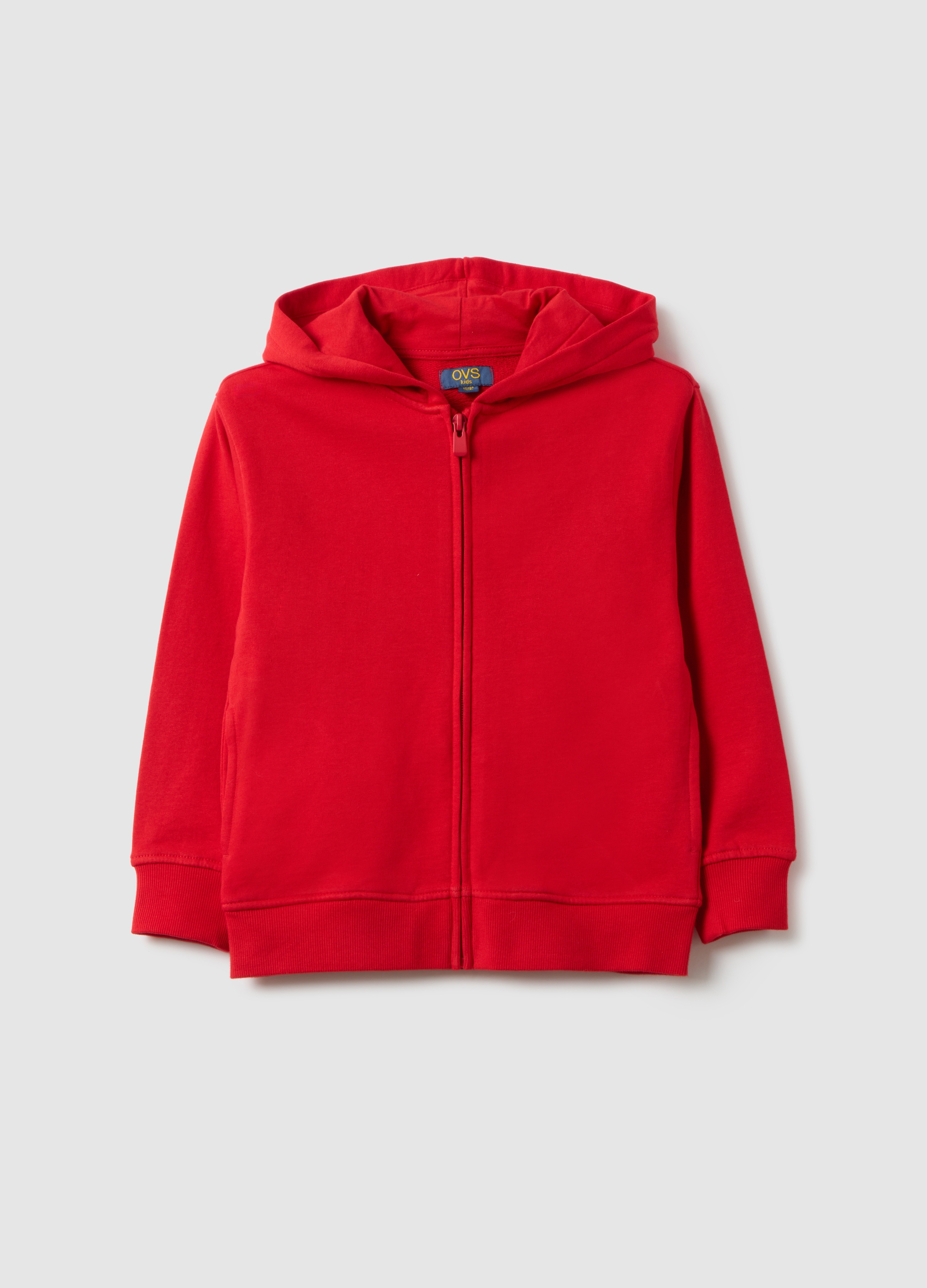 OVS KIDS, Sudadera Roja Con Capucha Para Niño De Algodón Puro, Ajuste Regular, Niño, Rojo fresa, Talla: 9-10