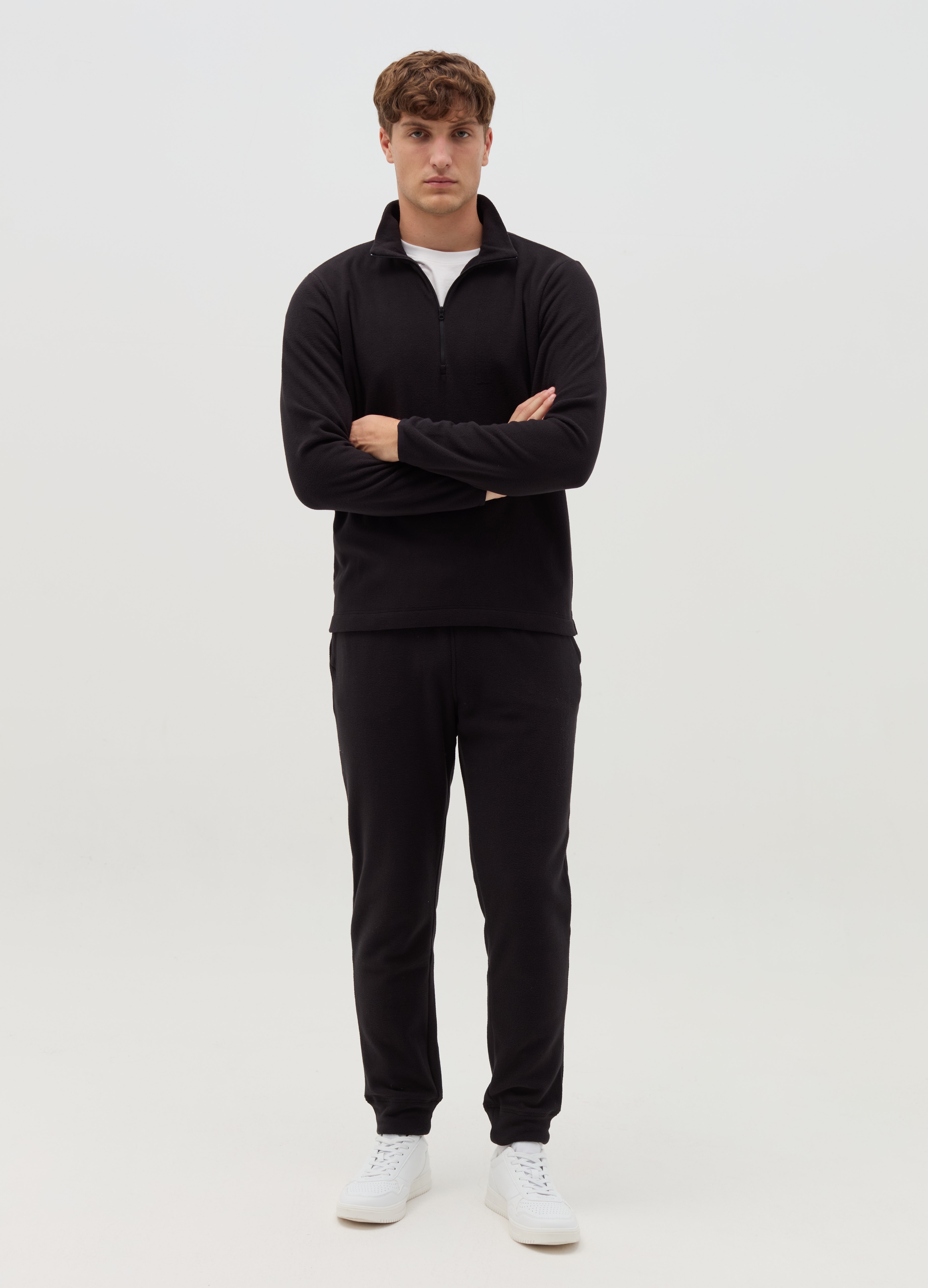 OVS, Joggers In Pile Con Coulisse, Uomo, Nero, Taglia: XL