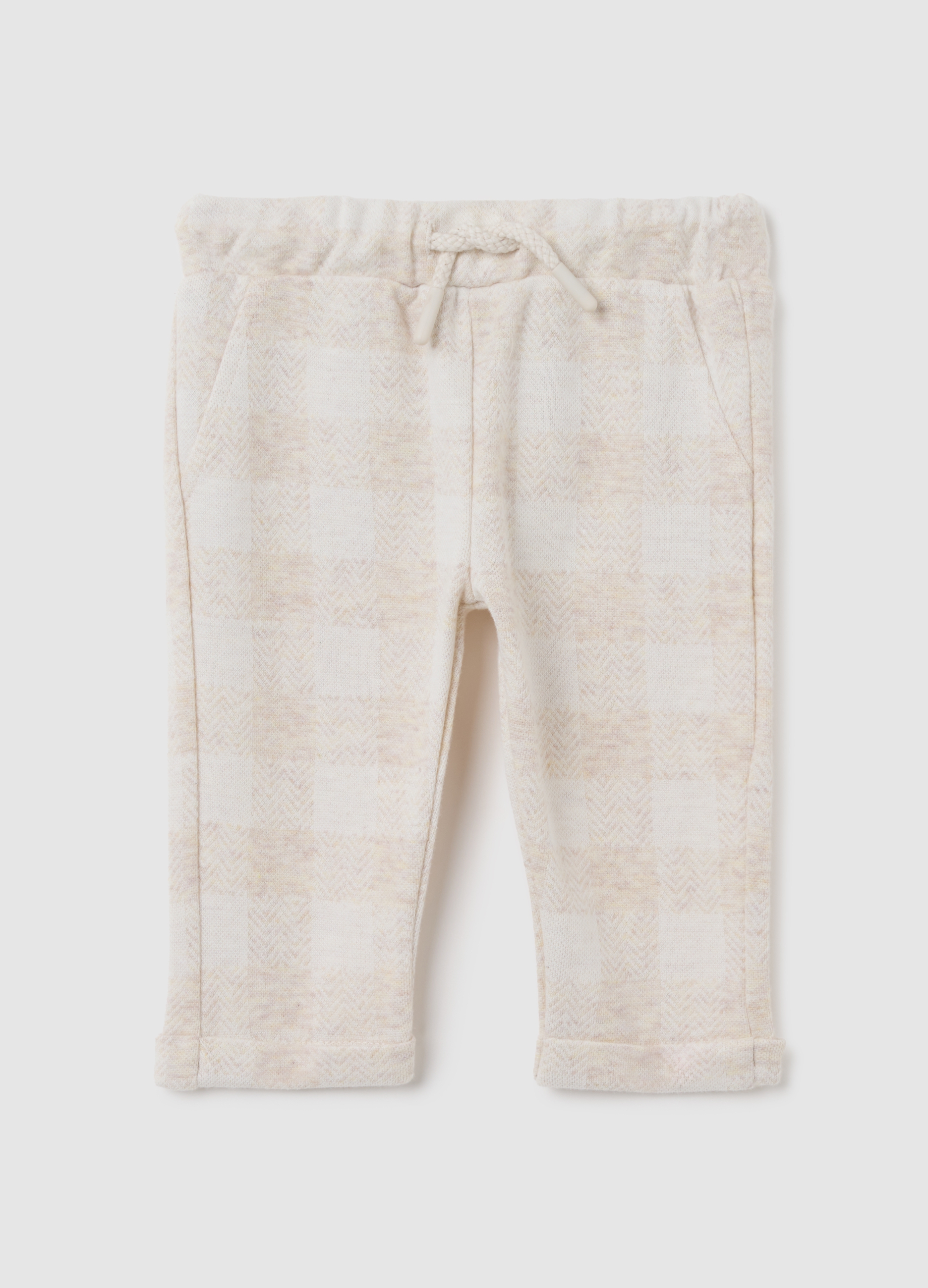 FAGOTTINO, Pantaloni Da Neonato In Misto Cotone Beige Regular Fit, Beige, Taglia: 3-6