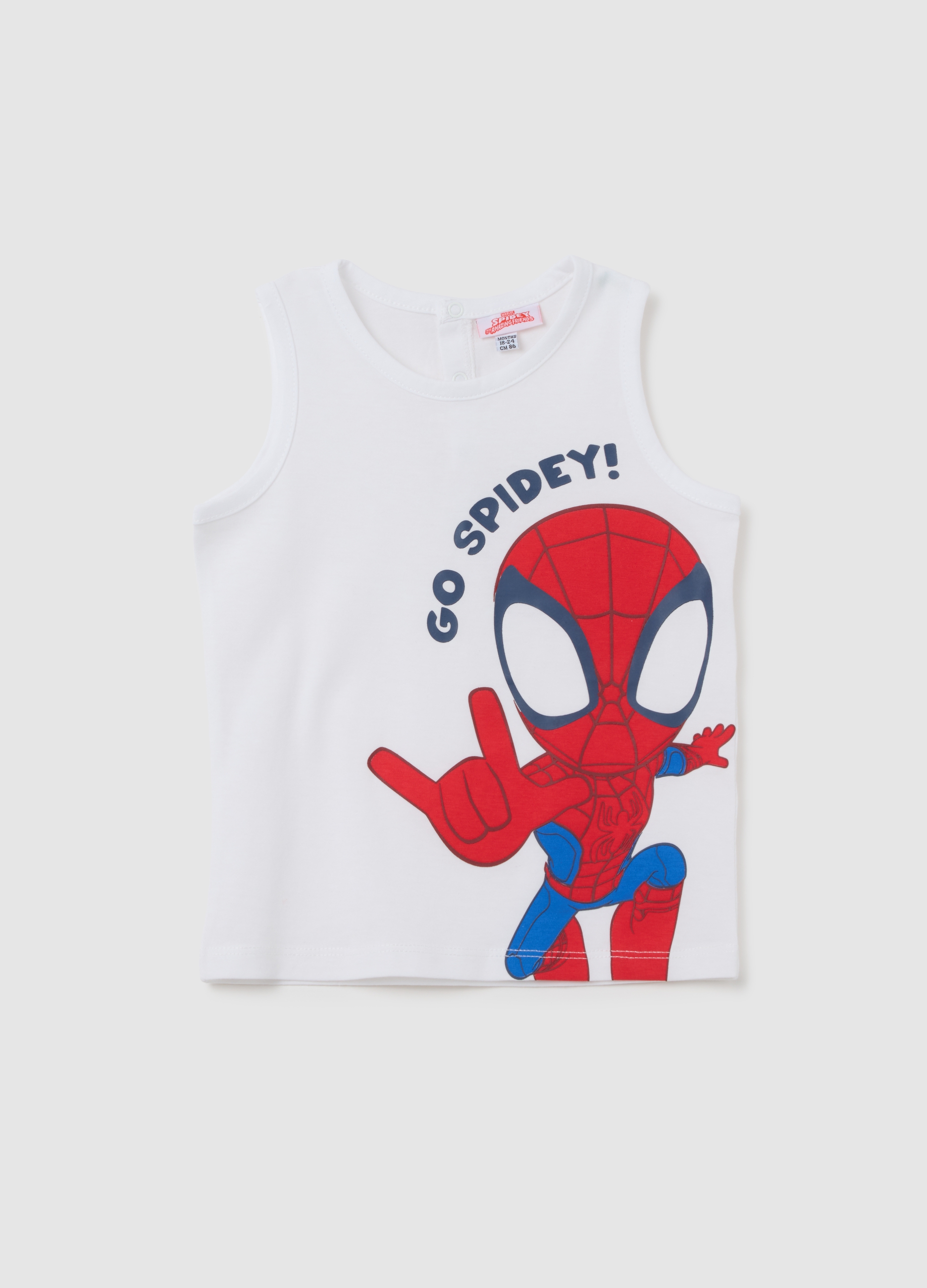 OVS, Maglietta Da Neonato In Puro Cotone Bianca Regular Fit Con Stampa, Bambino, Bianco, Taglia: 18-24