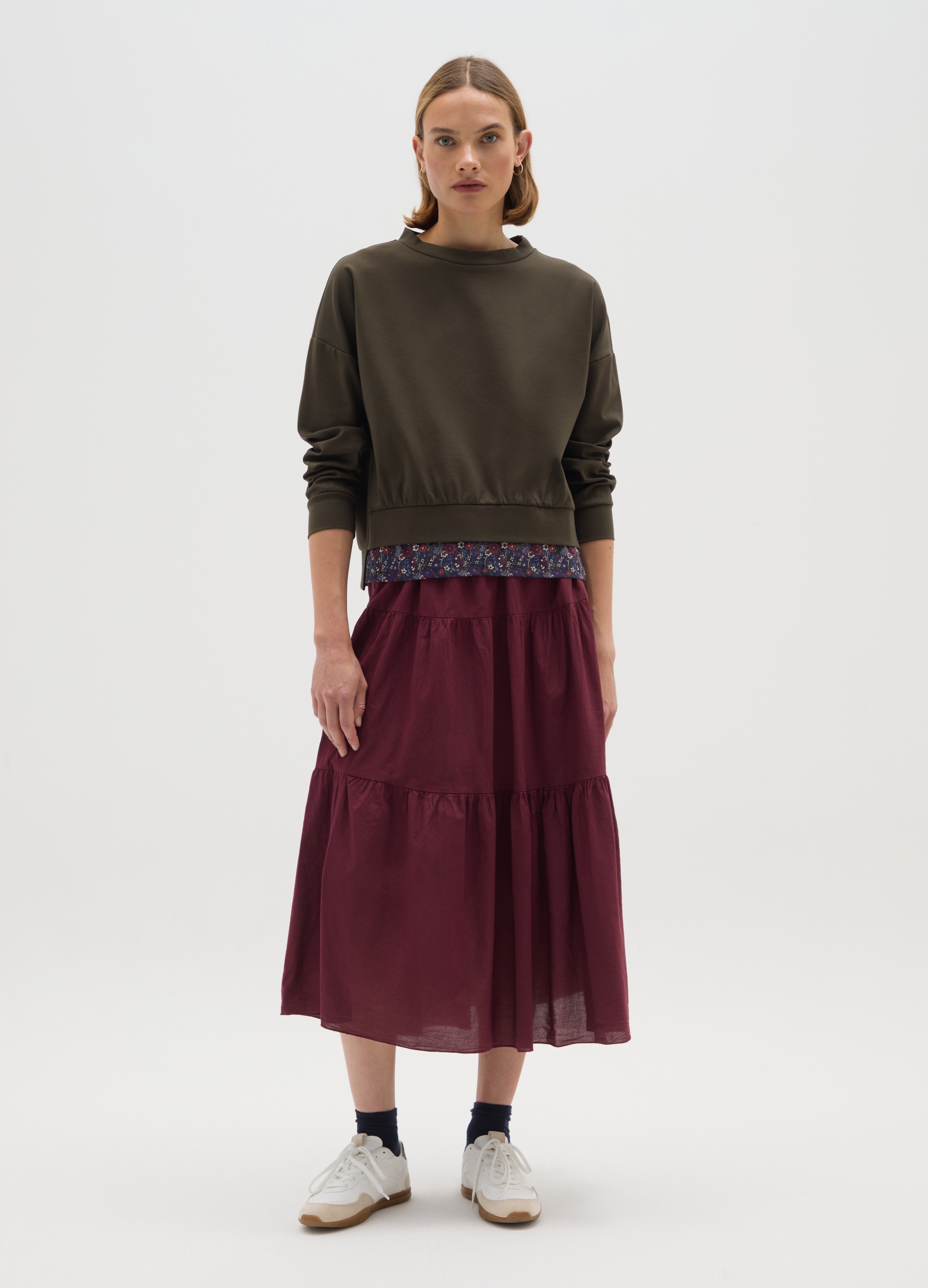 HYBRID, Felpa Verde Regular Fit, Donna, Verde, Taglia: L