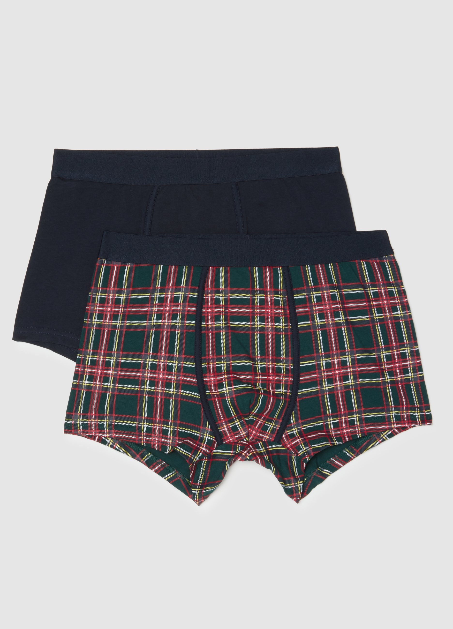 Bipack De Boxers De Algodón Elástico Multicolor Ajuste Regular, Hombre, Azul/verde, Talla: S