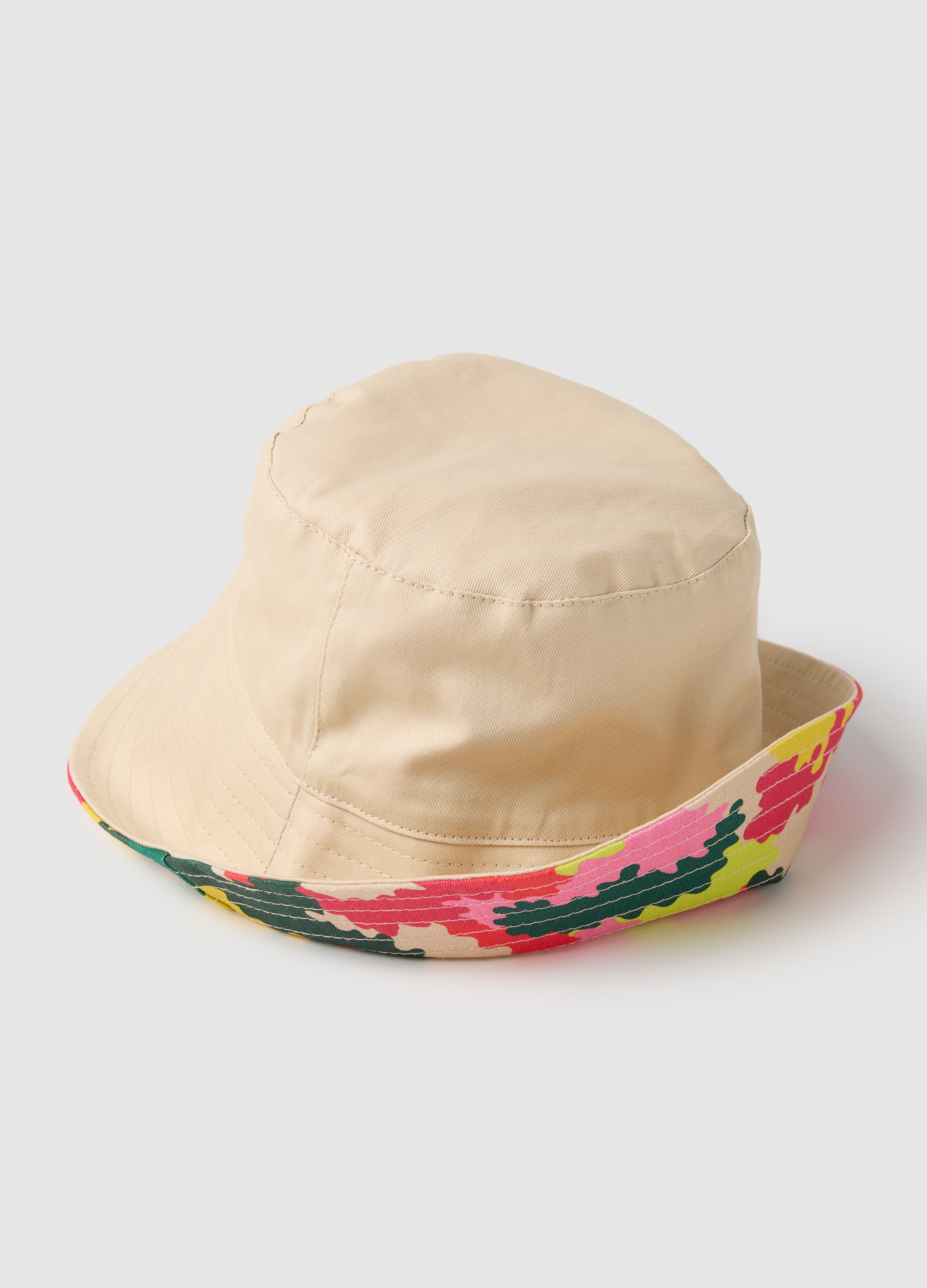 PIOMBO, Cappello Bucket Da Donna In Puro Cotone Multicolor, Multicolor, Taglia: 56