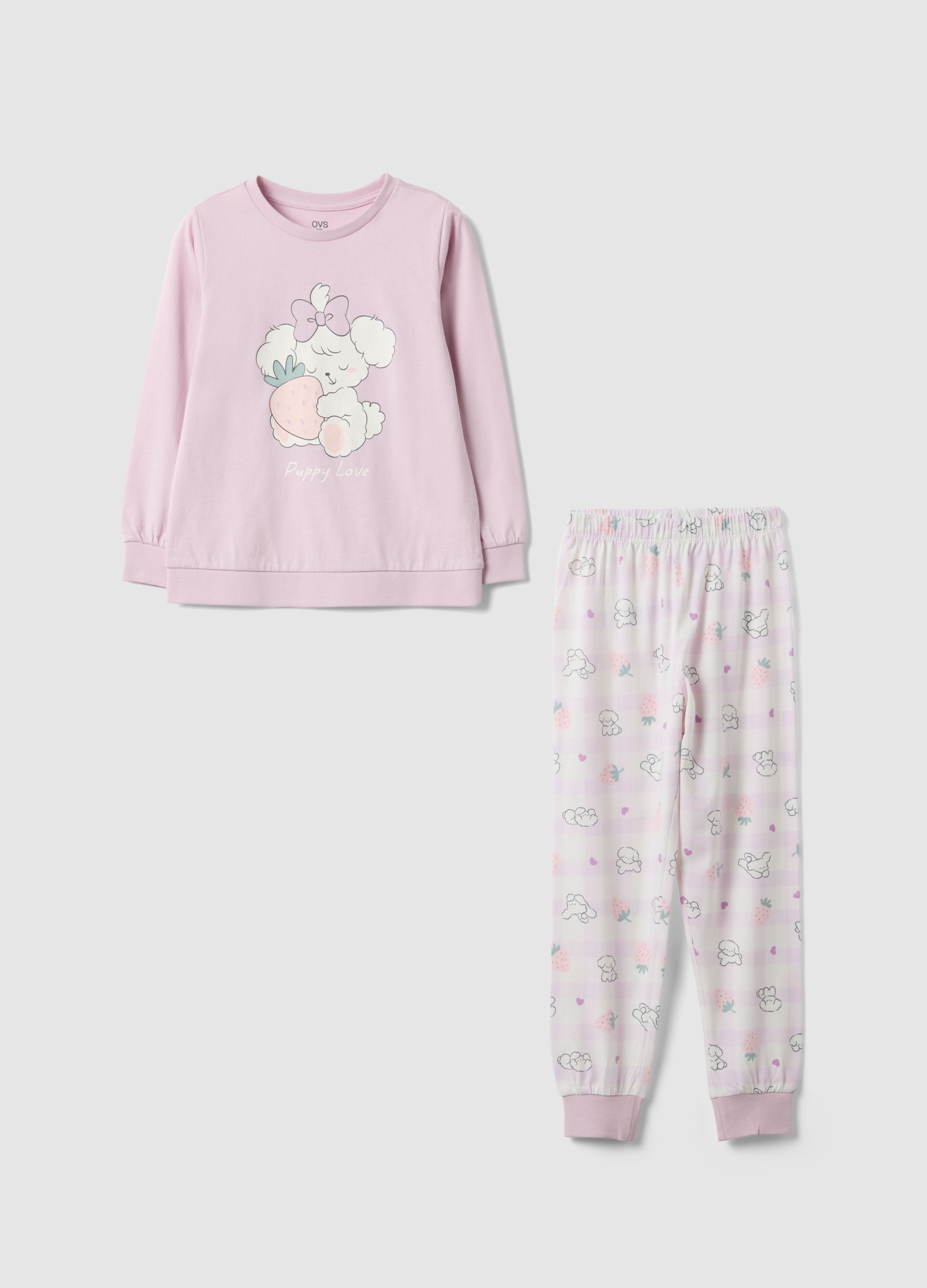 OVS KIDS, Pijama Rosa De Algodón Orgánico, Niña, Rosa, Talla: 4-5