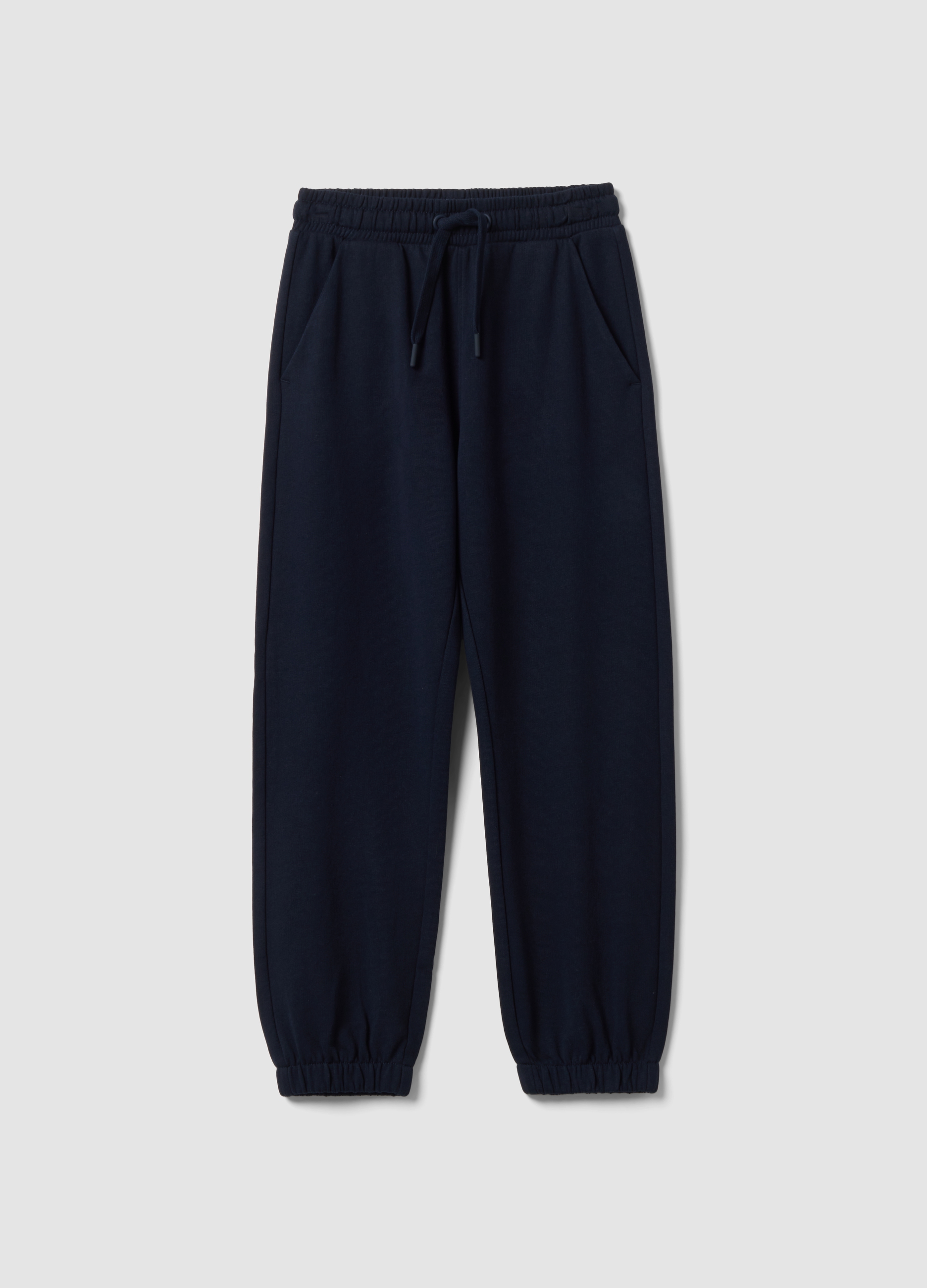 OVS KIDS, Pantaloni Jogger Blu In Cotone Organico, Bambino, Blu, Taglia: 5-6