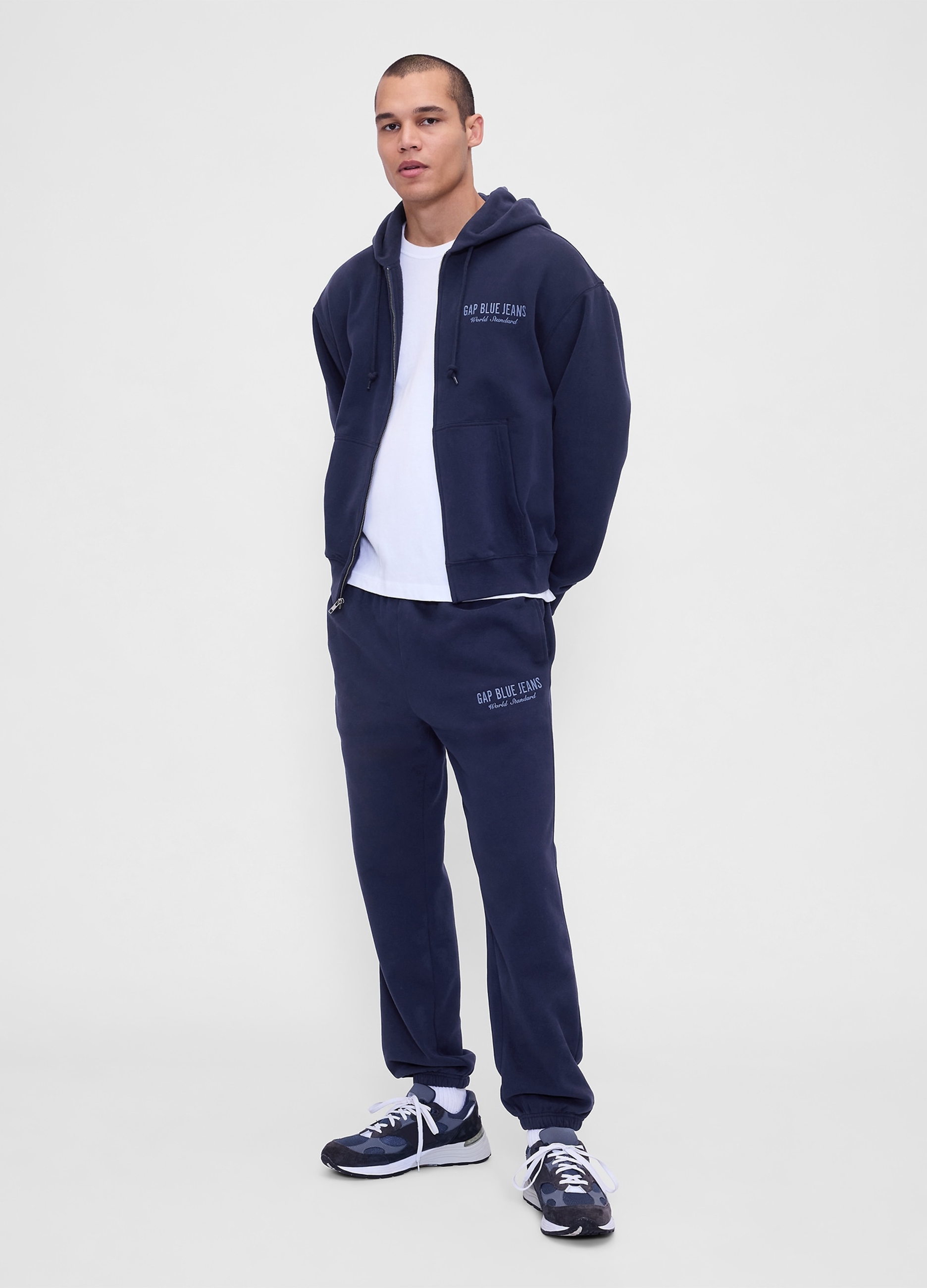 GAP, Pantaloni Jogger In Misto Cotone E Poliestere, Uomo, Blu, Taglia: S