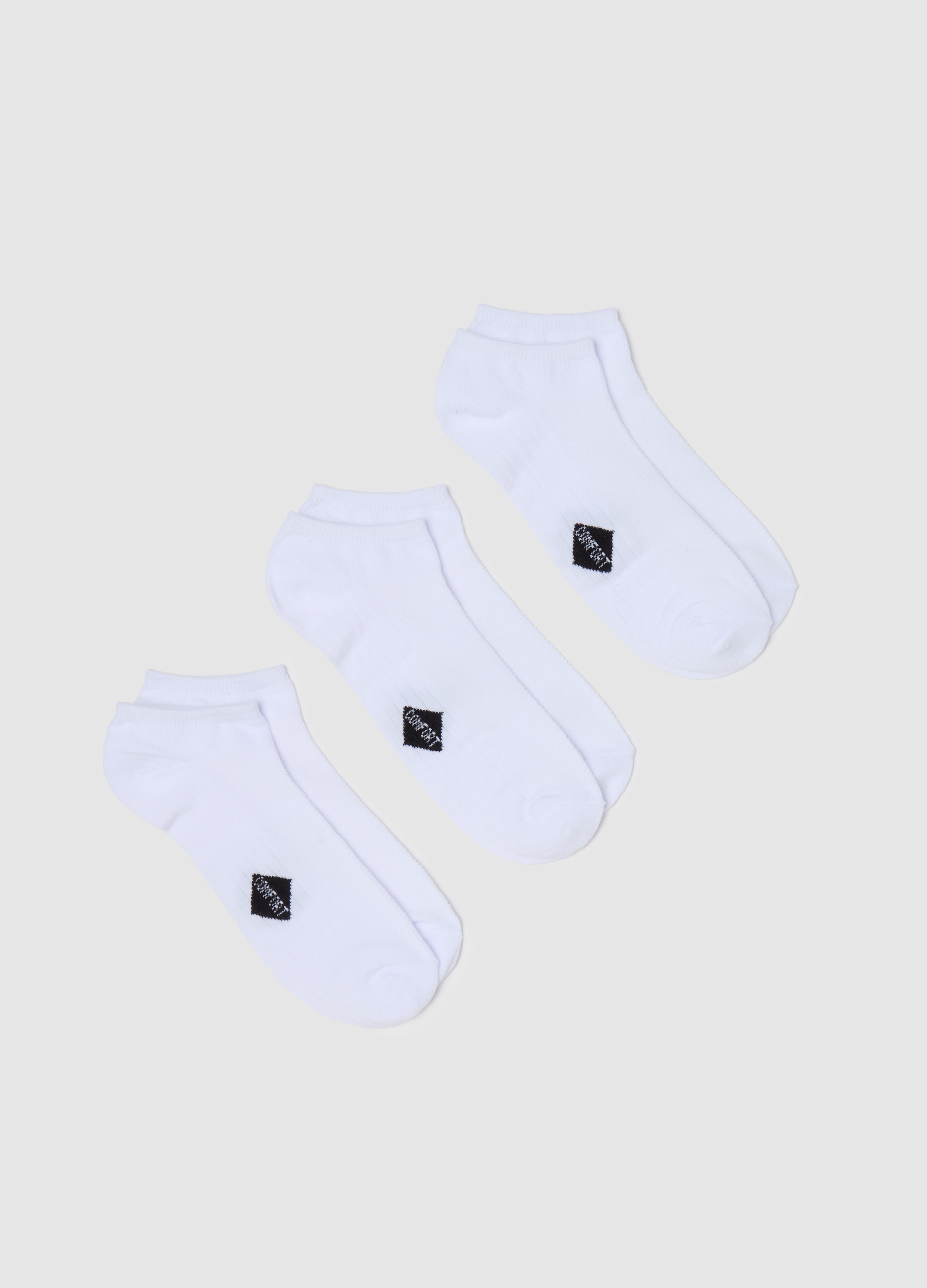 OVS , Tripack Pariscarpa Sneakers Stretch, Uomo, Bianco, Taglia: 38-42