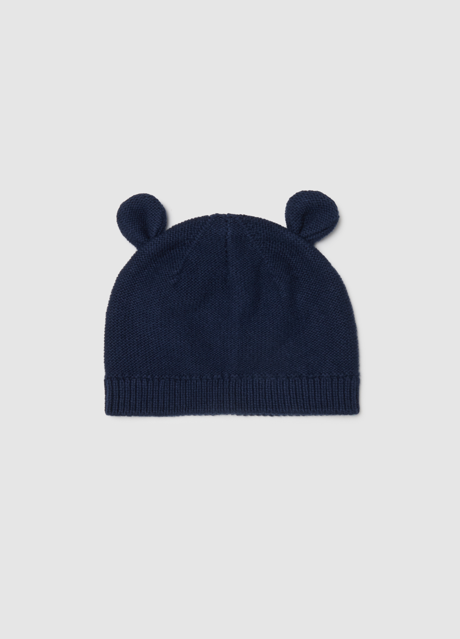 FAGOTTINO, Cappello In Puro Cotone Blu Per Neonati Con Orecchie, Unisex, Blu, Taglia: ONE SIZE