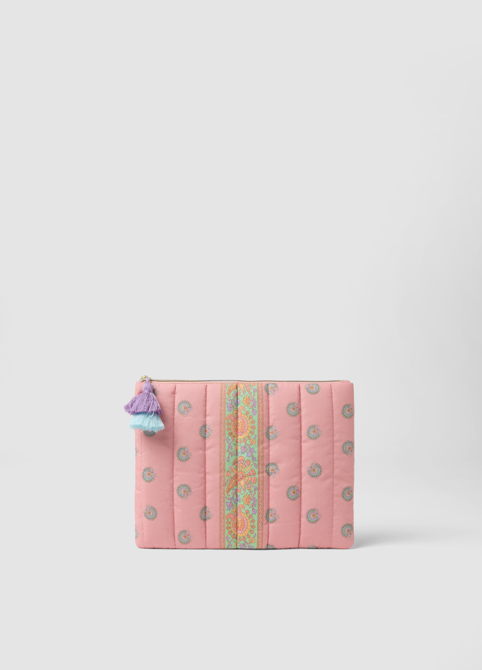 Bolso De Algodón Rosa Con Pompón, Mujer, Rosa pastel, Talla: FASUL