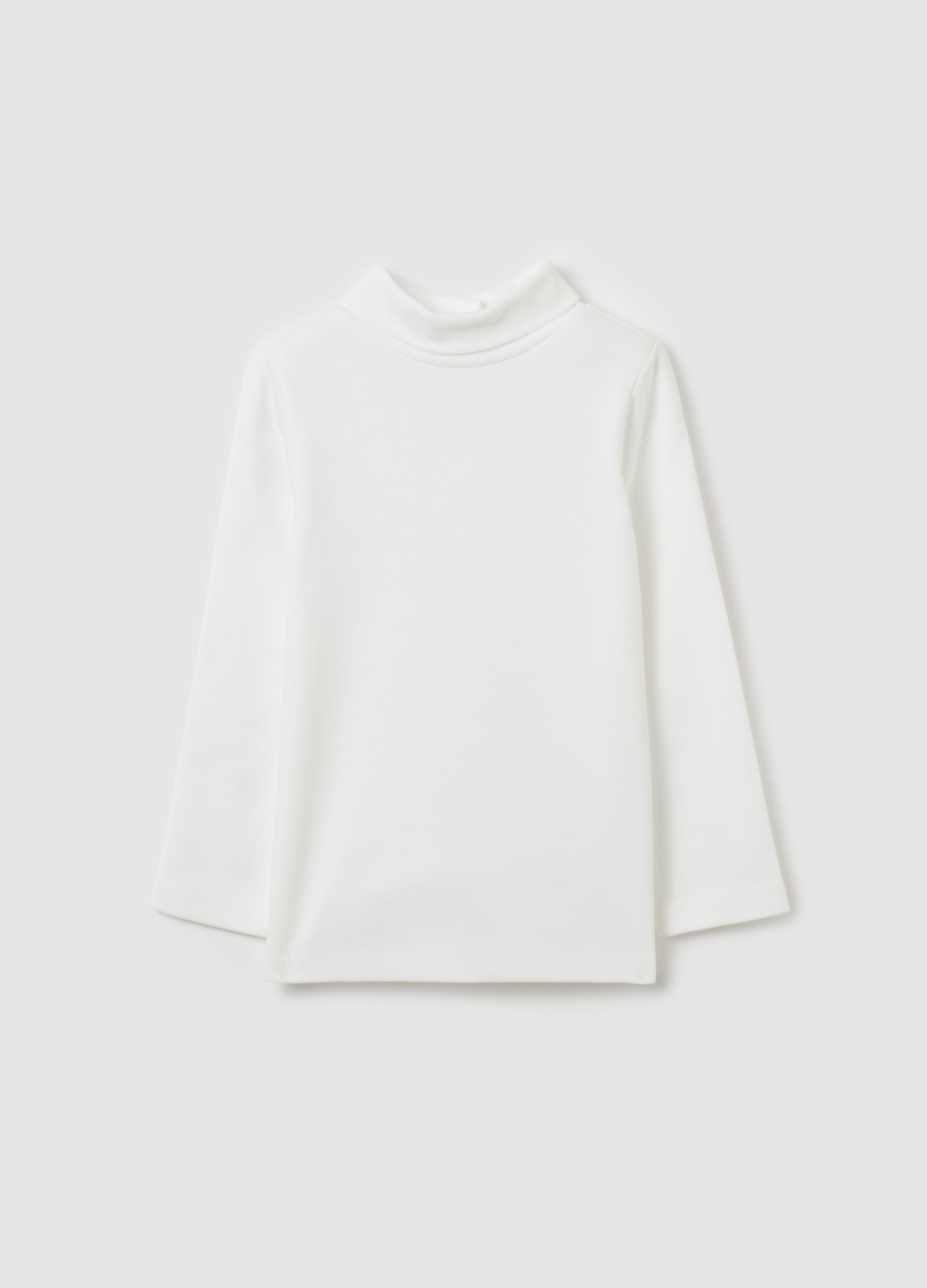 FAGOTTINO, T-shirt Maniche Lunghe A Collo Alto, Bambina, Bianco, Taglia: 9-12