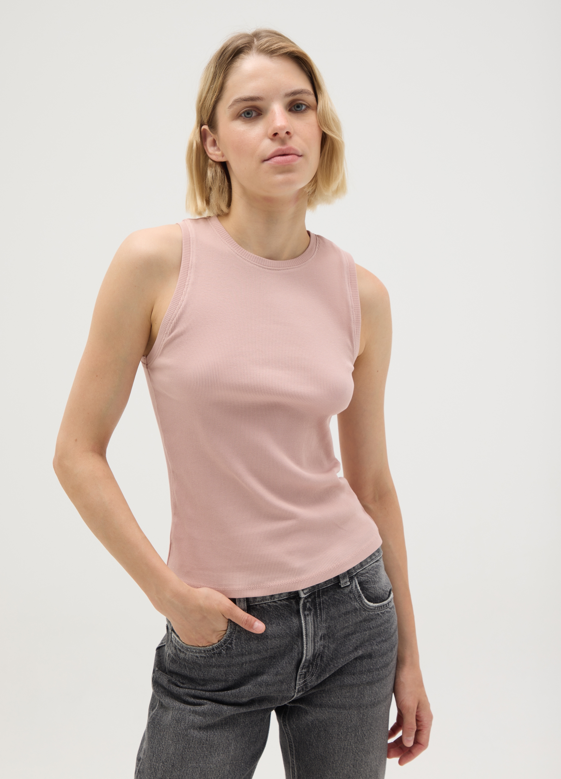 OVS, Damen-tanktop Aus Rosa Baumwolle, Regular Fit, Frau, Hellrosa, Größe: 36