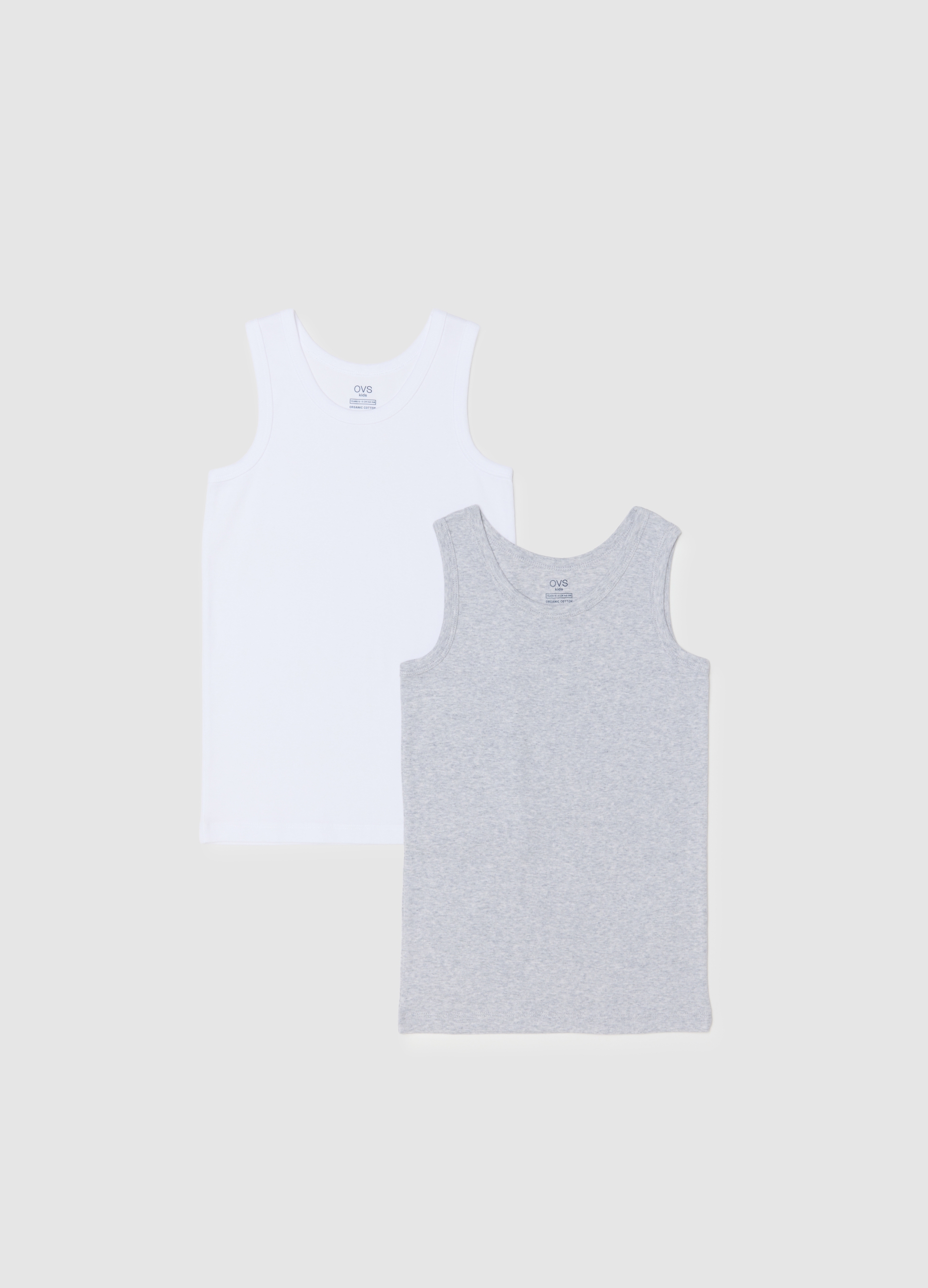 OVS KIDS, Bipack Canotte Multicolor Da Ragazzo In Puro Cotone Regular Fit, Bambino, Multicolor, Taglia: 12-13