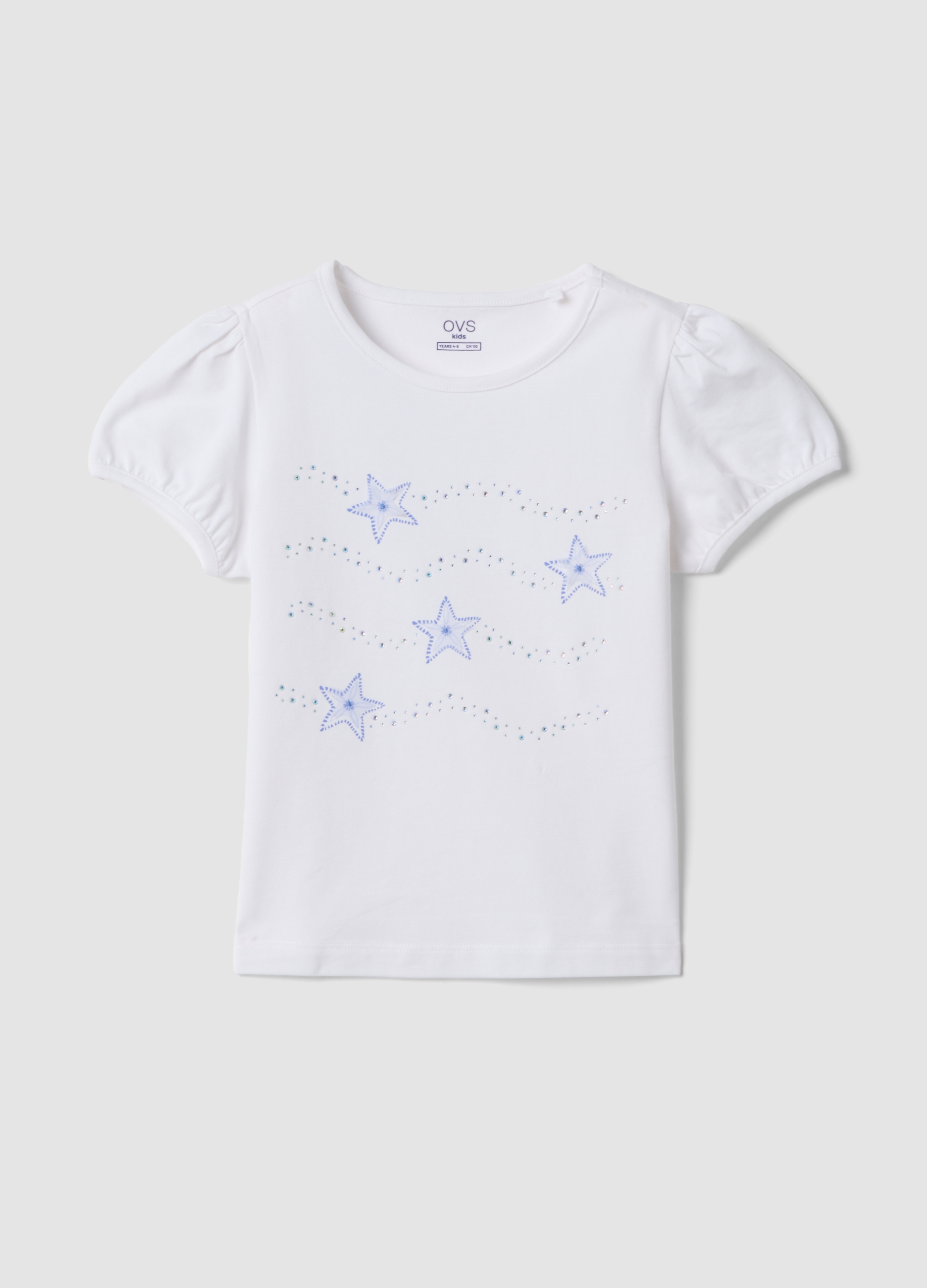 OVS KIDS, Camiseta Blanca De Manga Corta En Algodón Elástico, Niña, Rosa, Talla: 9-10