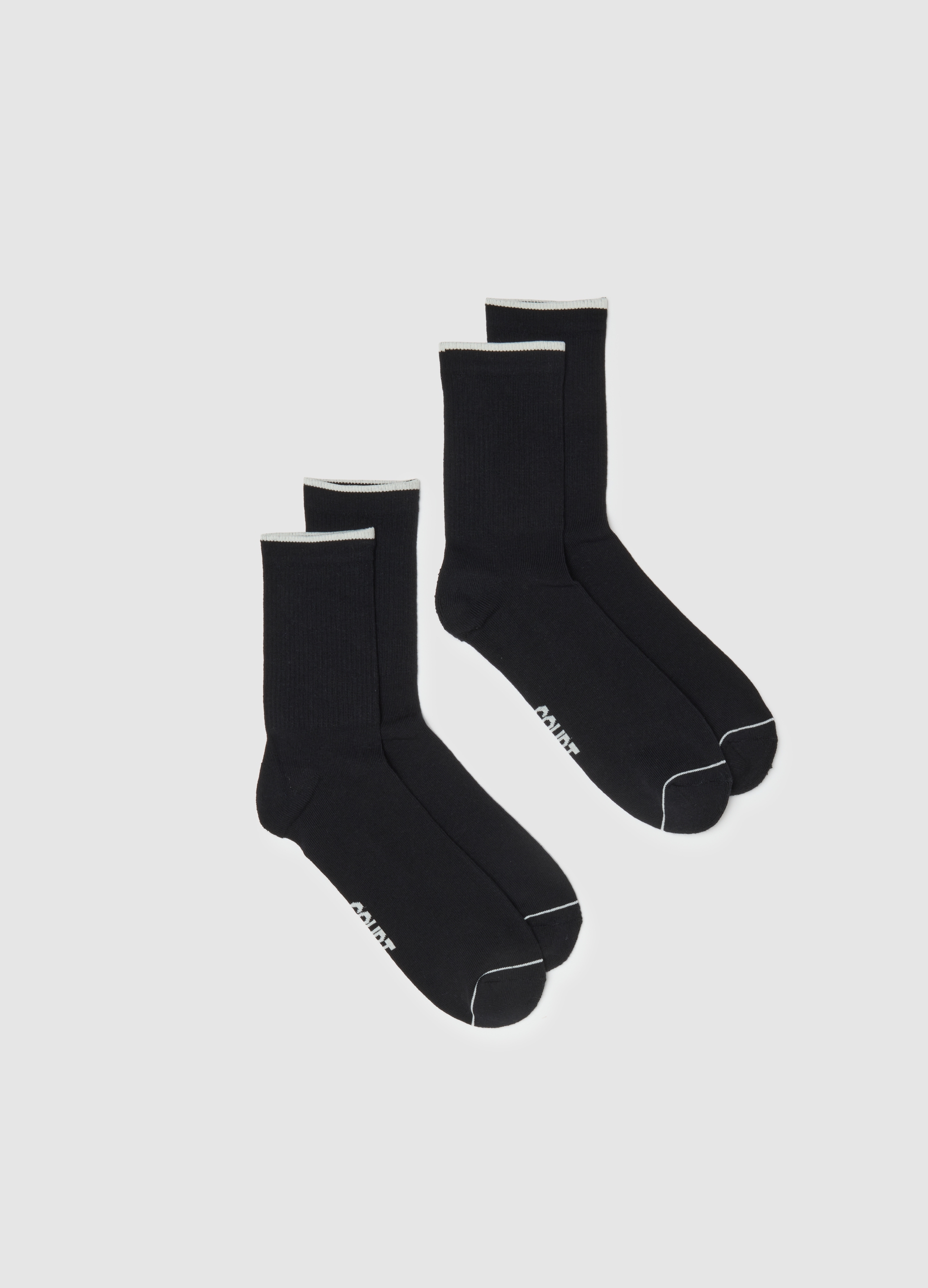 Pack De Calcetines Deportivos Negros De Mezcla De Algodón Con Rayas, Hombre, Gunmetal, Talla: 43/46