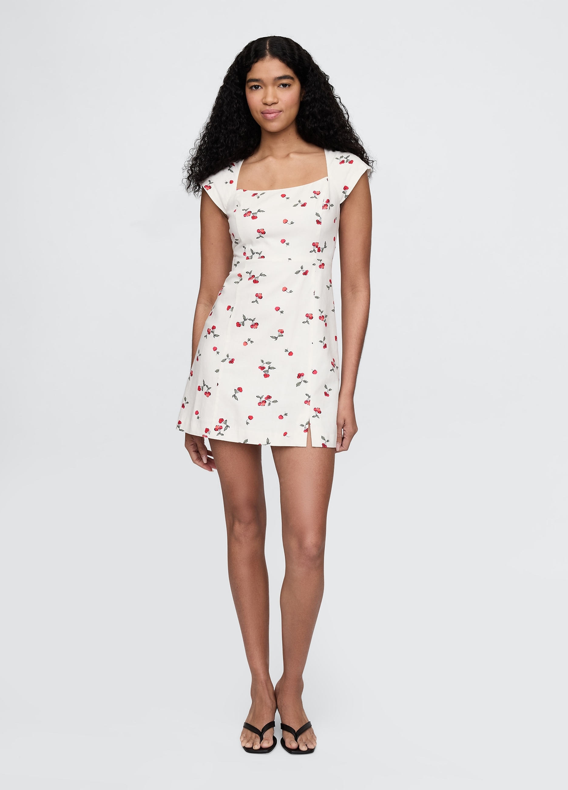 GAP, Abito Corto Con Stampa Ciliegie, Donna, , Taglia: M