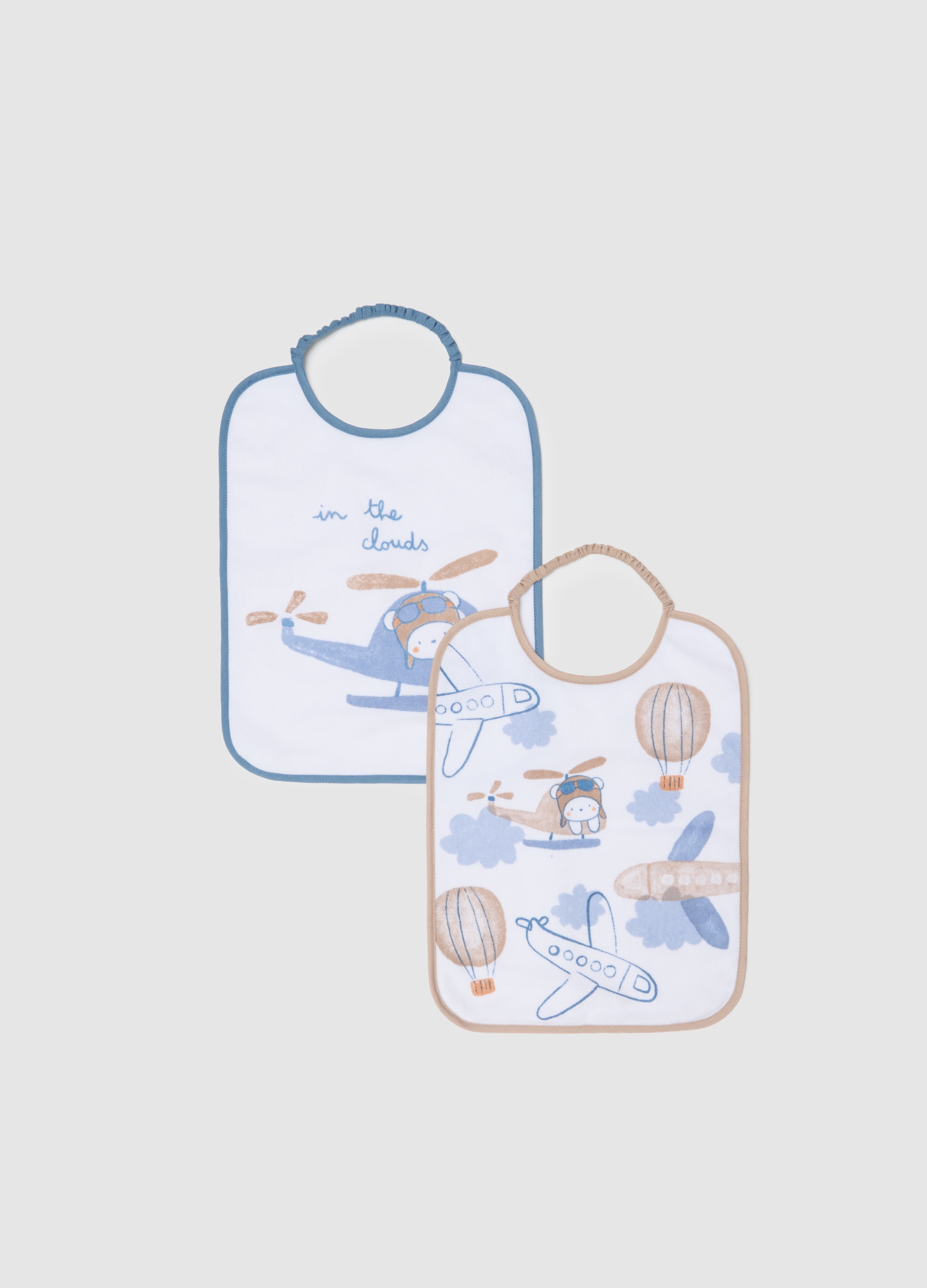 FAGOTTINO, Bipack Di Bavette Da Neonato In Misto Cotone Multicolor, Multicolor, Taglia: T.U.