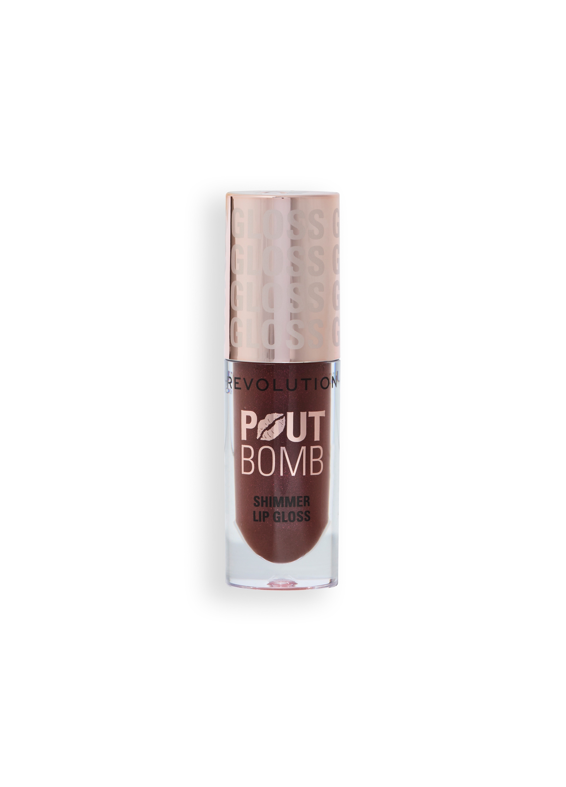 REVOLUTION, Revolution Pout Bomb Shimmer Gloss Chocolate Sparkle, Donna, Marrone, Taglia: FASUL