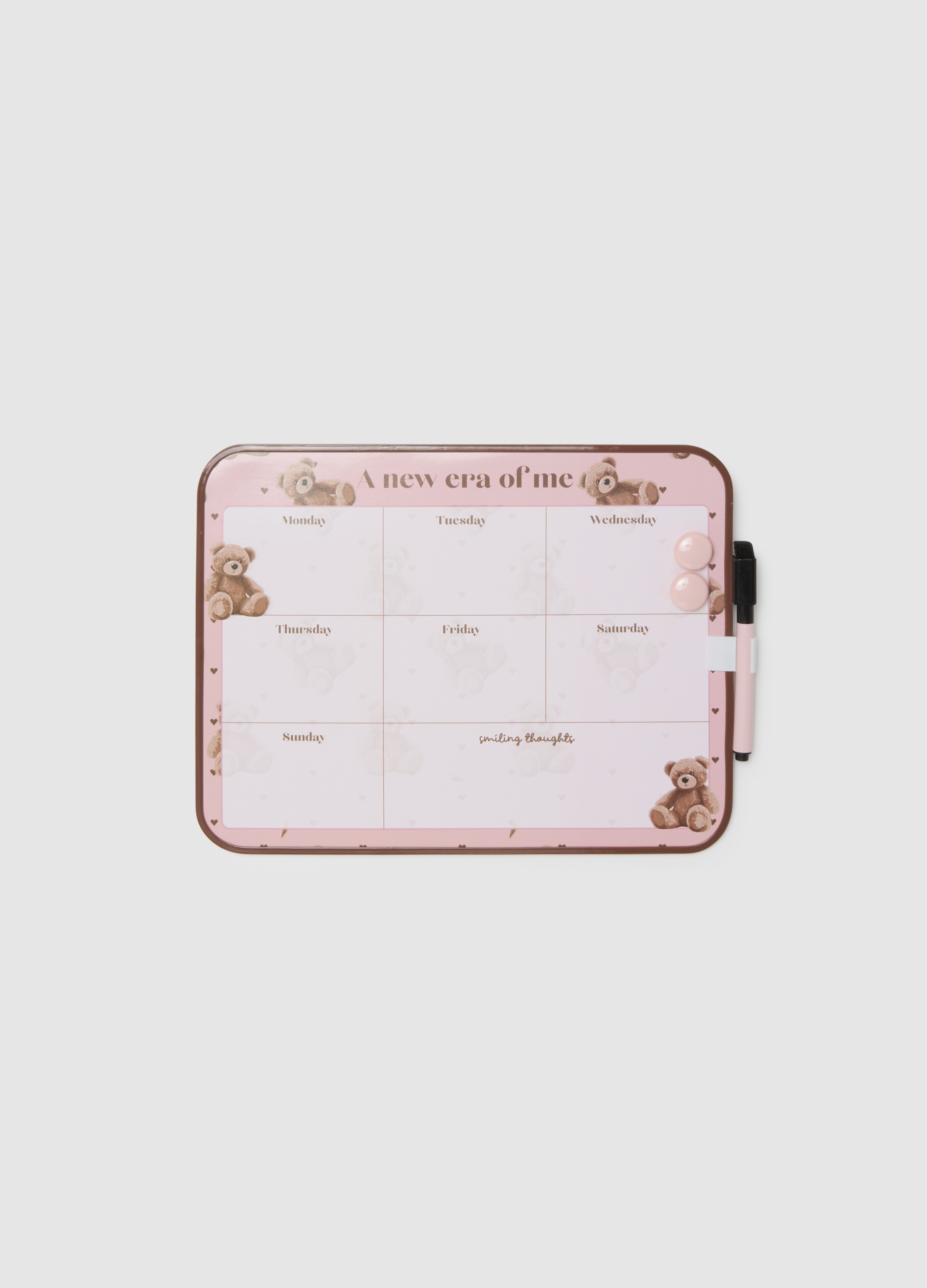 OVS, Planner In Ferro Rosa Con Pennarello, Donna, Rosa, Taglia: ONE SIZE