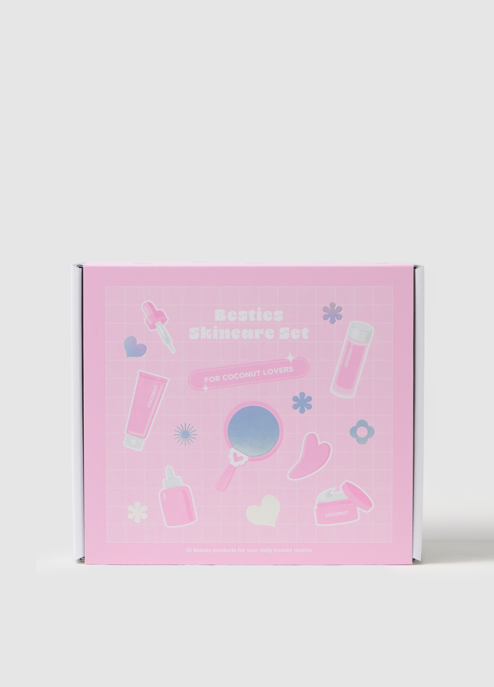 BEAUTY ROUTINE, Beauty Routine Besties Skincare Set Cocco (10 Sorprese), Donna, Rosa, Taglia: FASUL