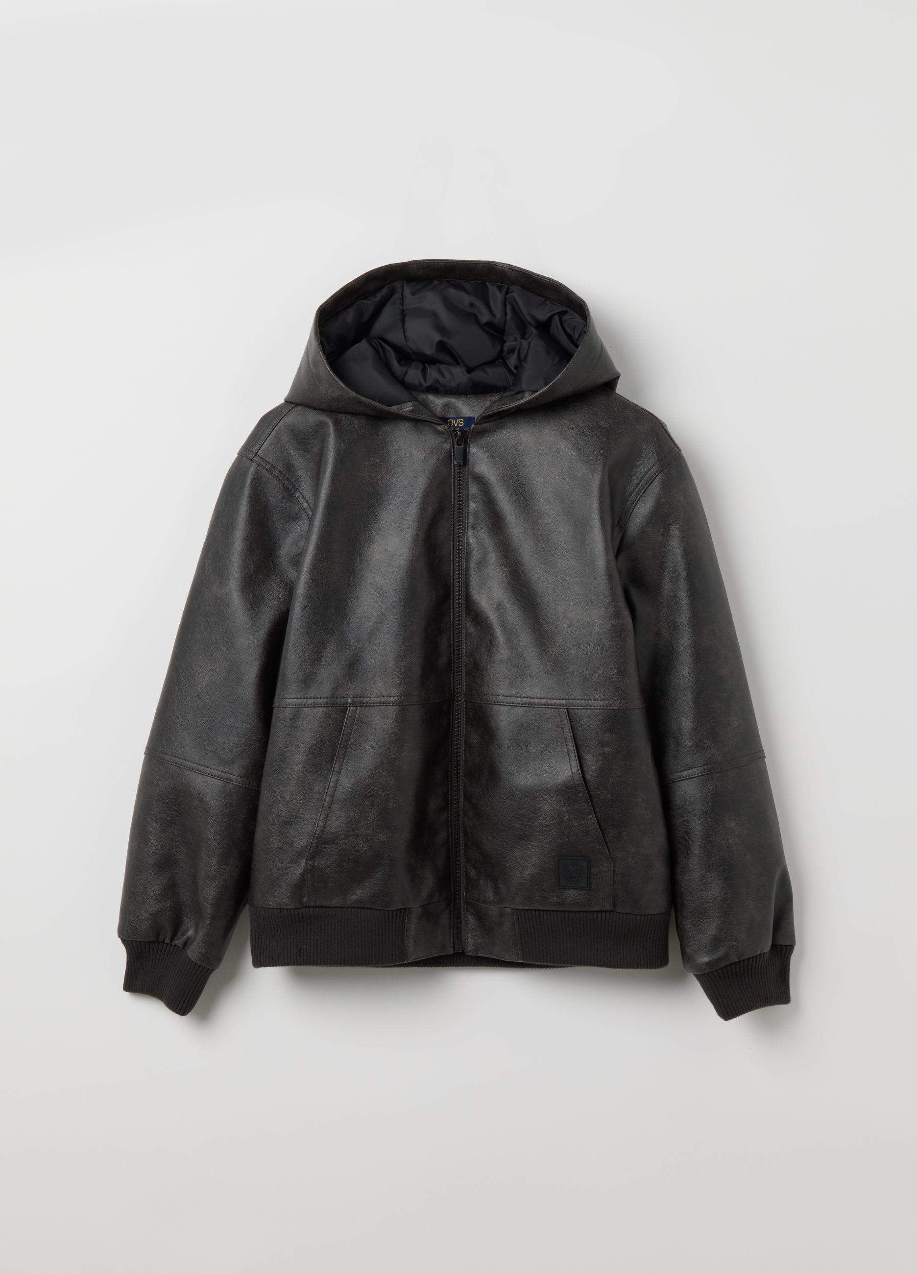 OVS, Chaqueta Acolchada Negra Para Chico Ajuste Regular, Niño, Gunmetal, Talla: 10-11