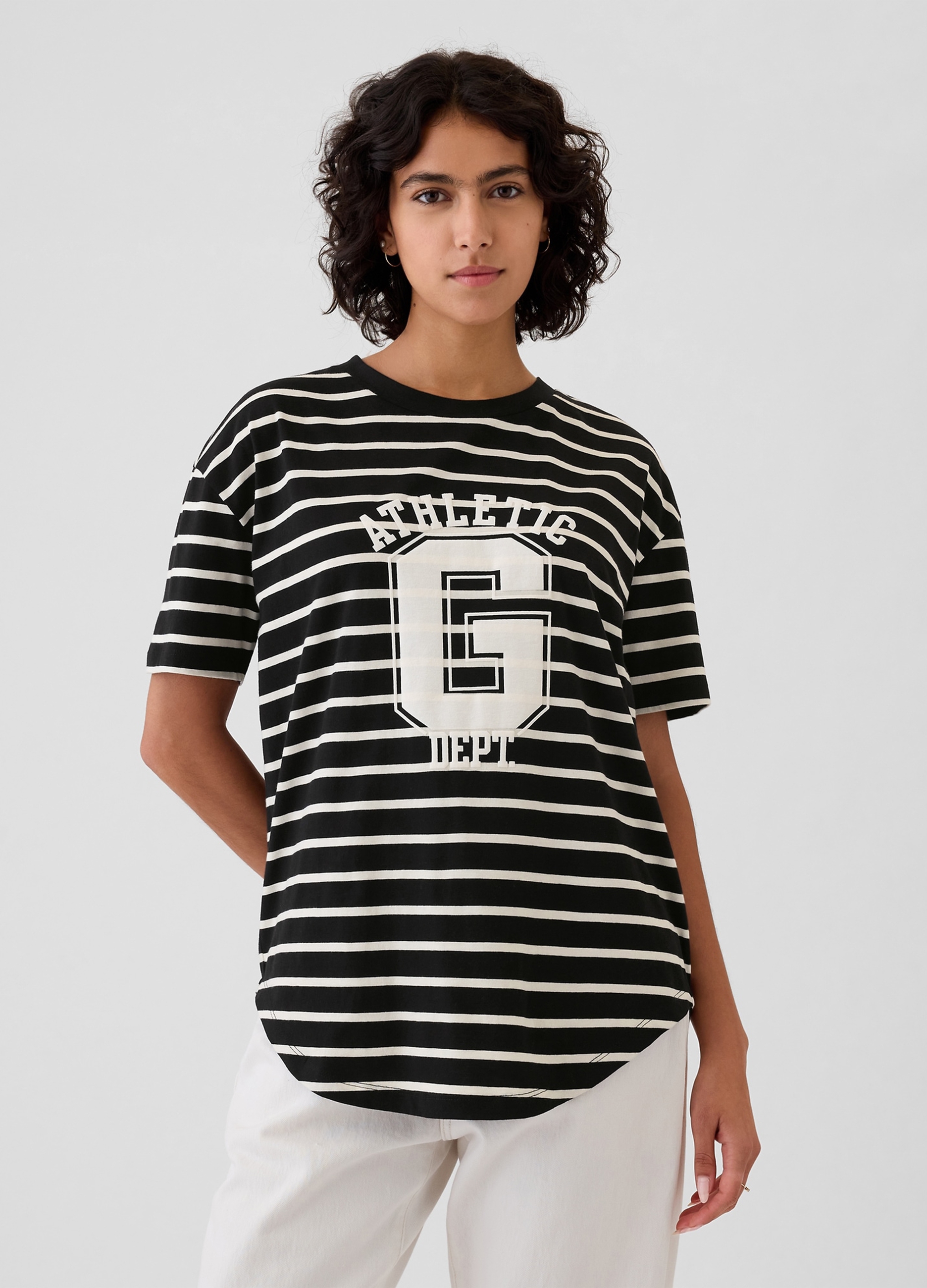 GAP, T-shirt Con Logo, Donna, Blu, Taglia: M