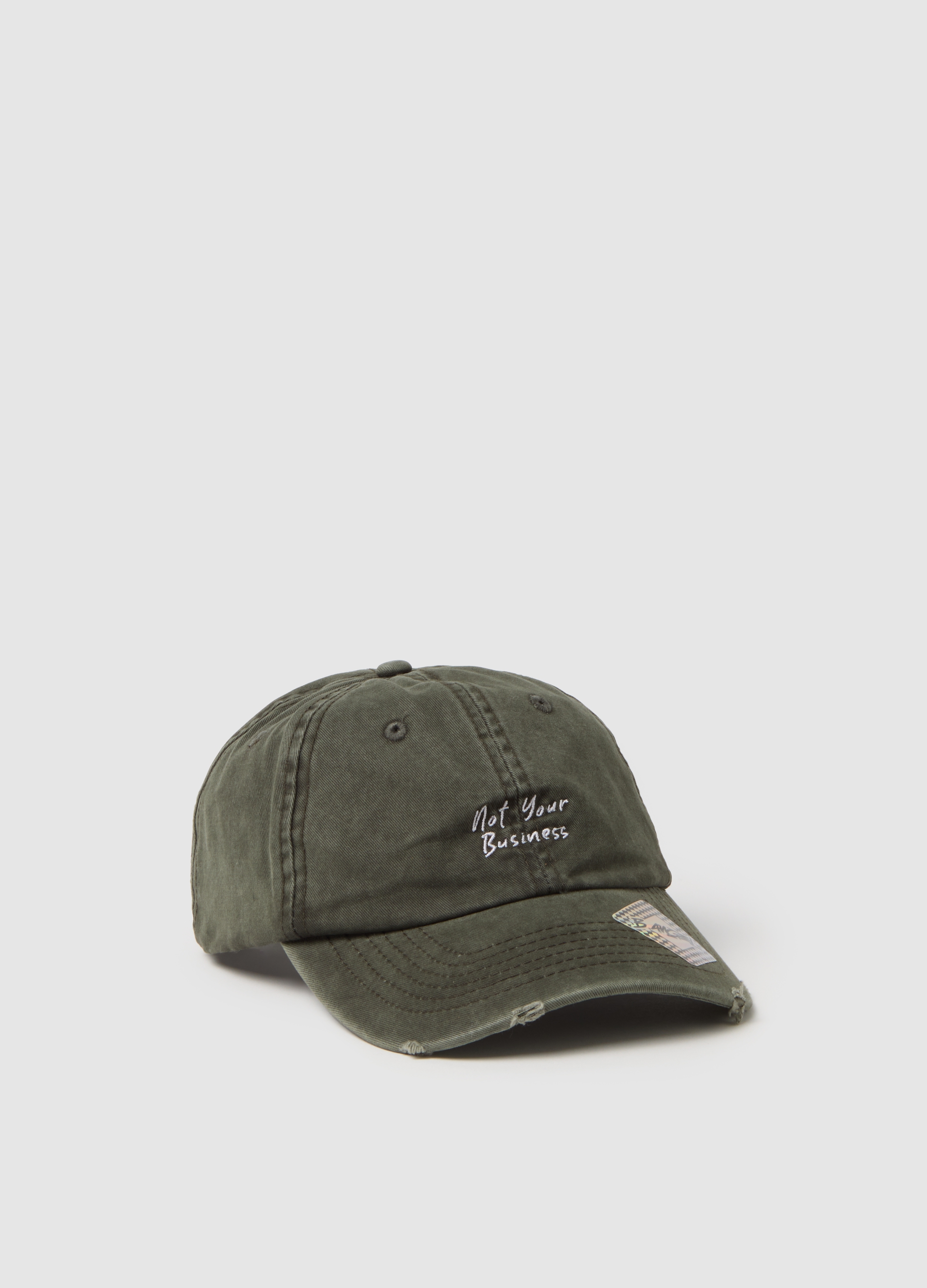Cappello In Puro Cotone Verde, Hombre, Verde militar, Talla: FASUL