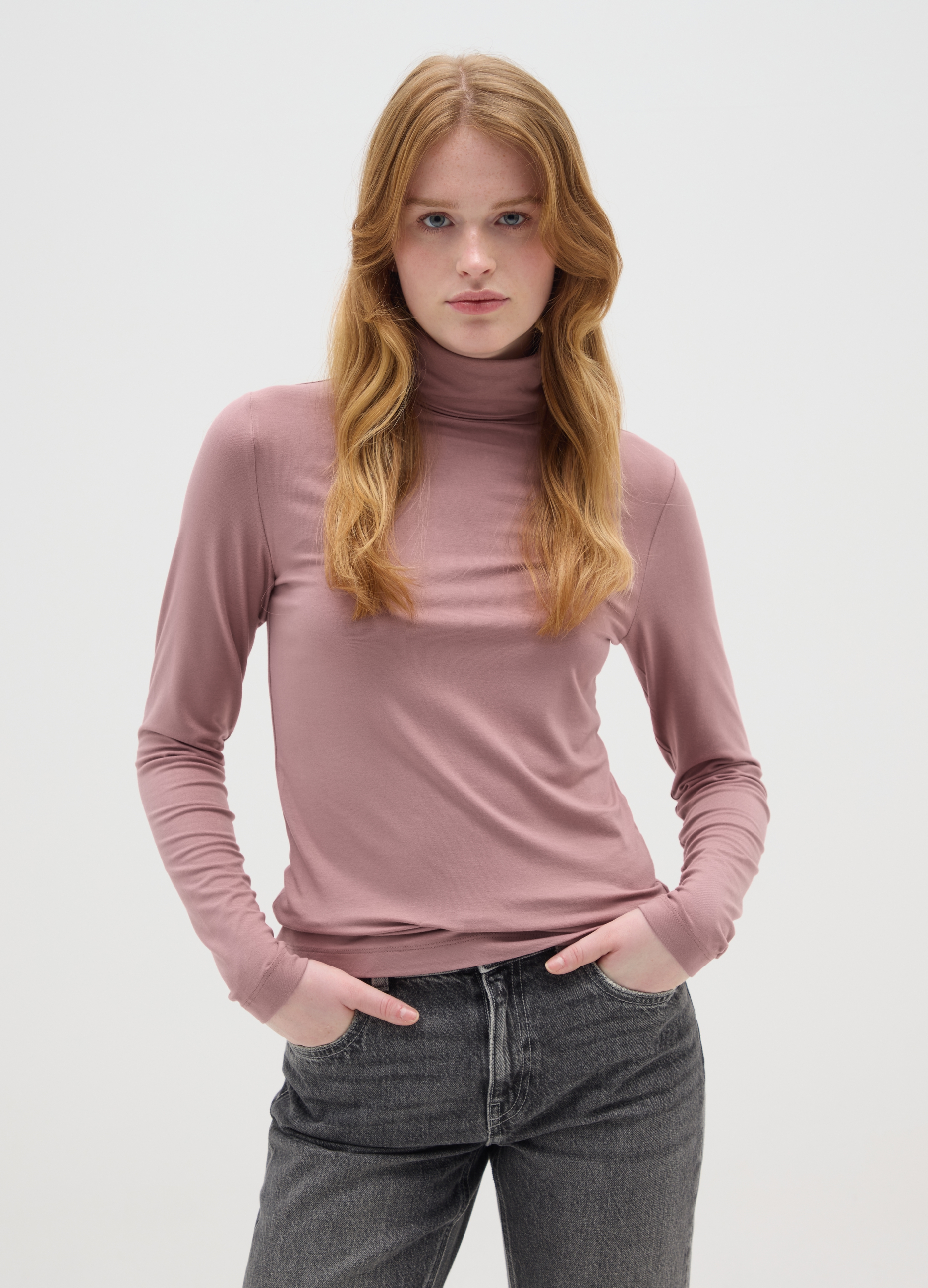 OVS, Maglia A Collo Alto Rosa Regular Fit, Donna, Rosa, Taglia: XS