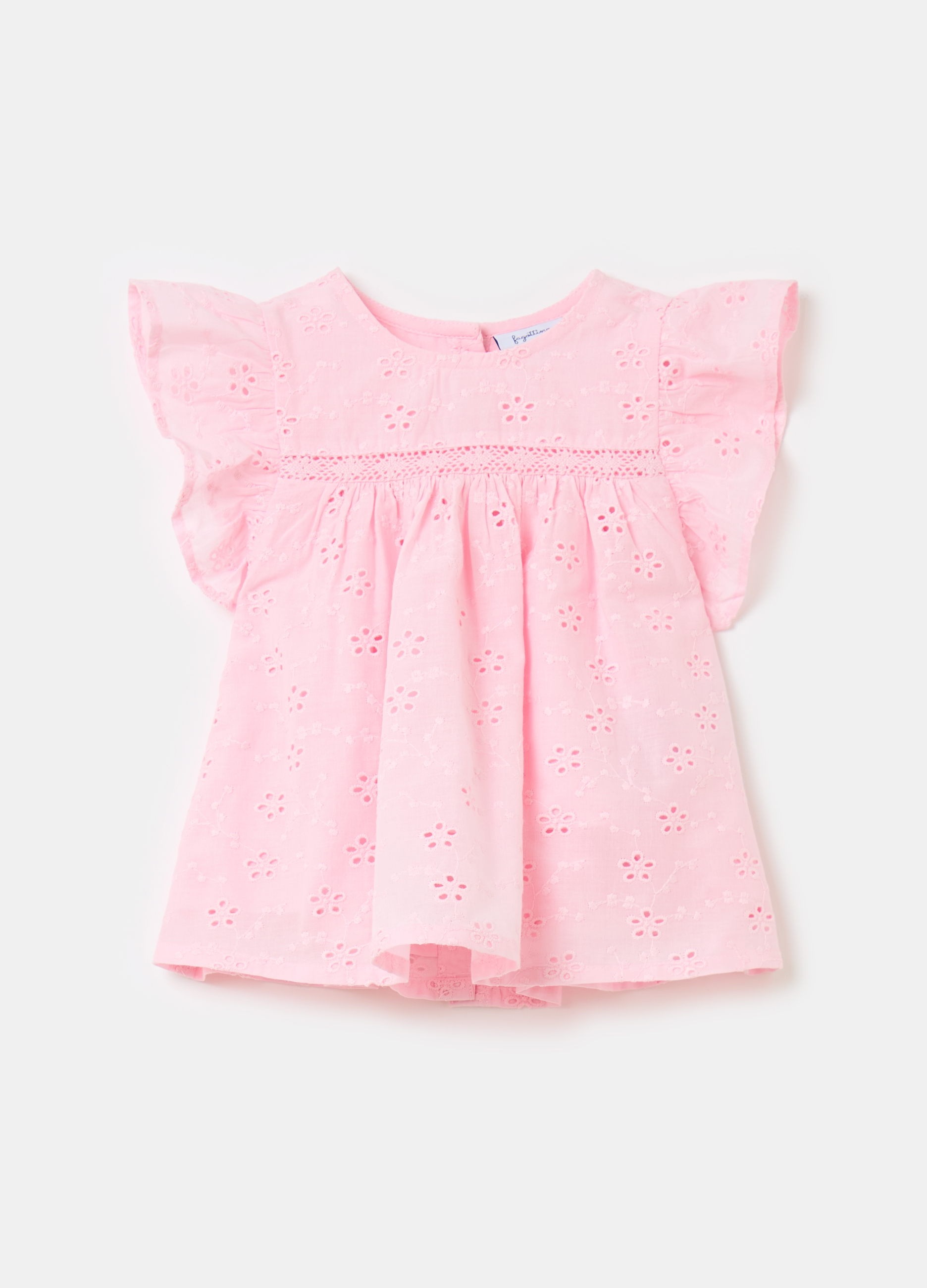 FAGOTTINO, Blusa In Cotone Sangallo, Bambina, Rosa, Taglia: 12-18