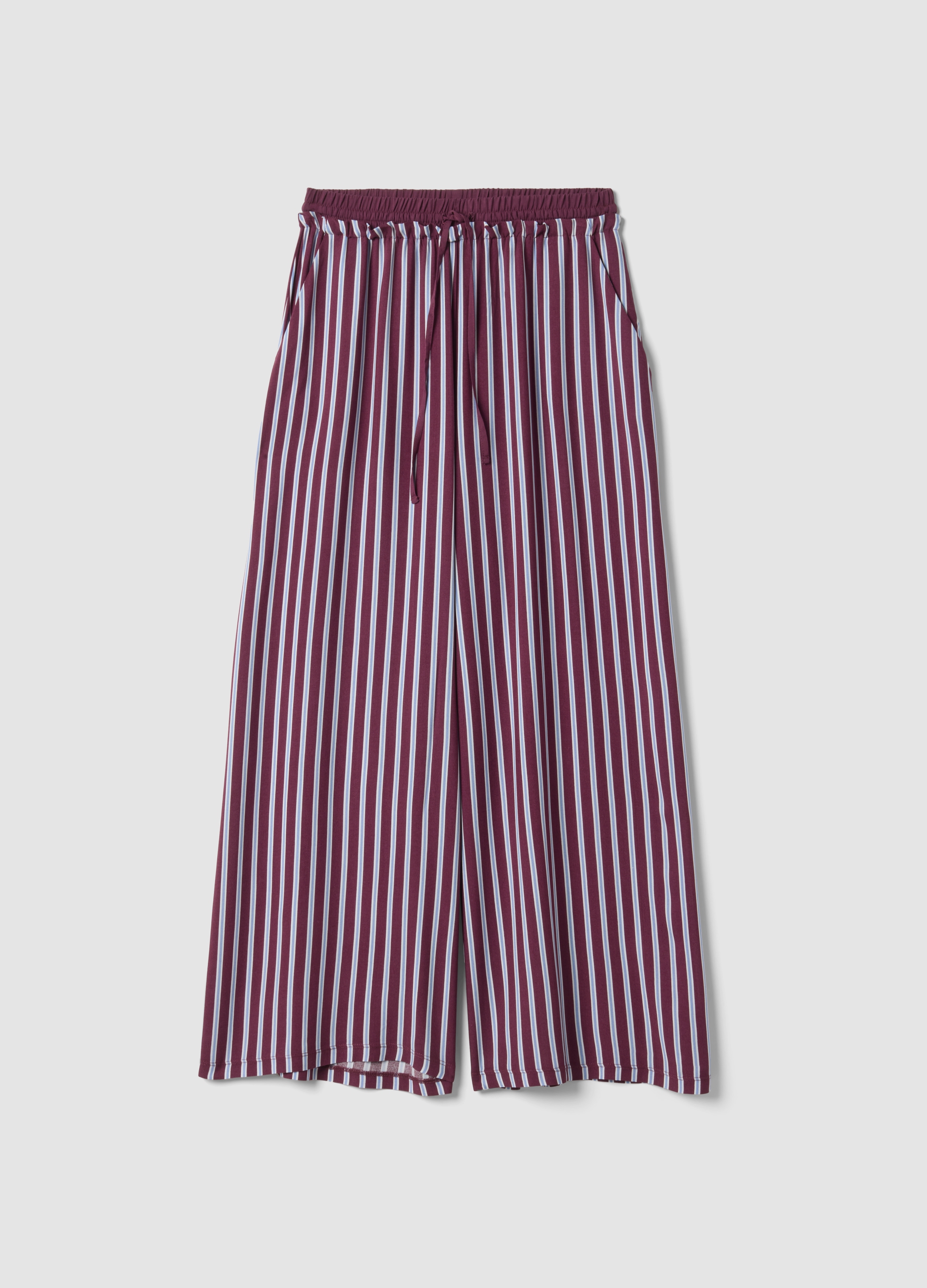 OVS, Pantaloni Pigiama Viola In Pura Viscosa A Righe, Donna, Viola, Taglia: XS