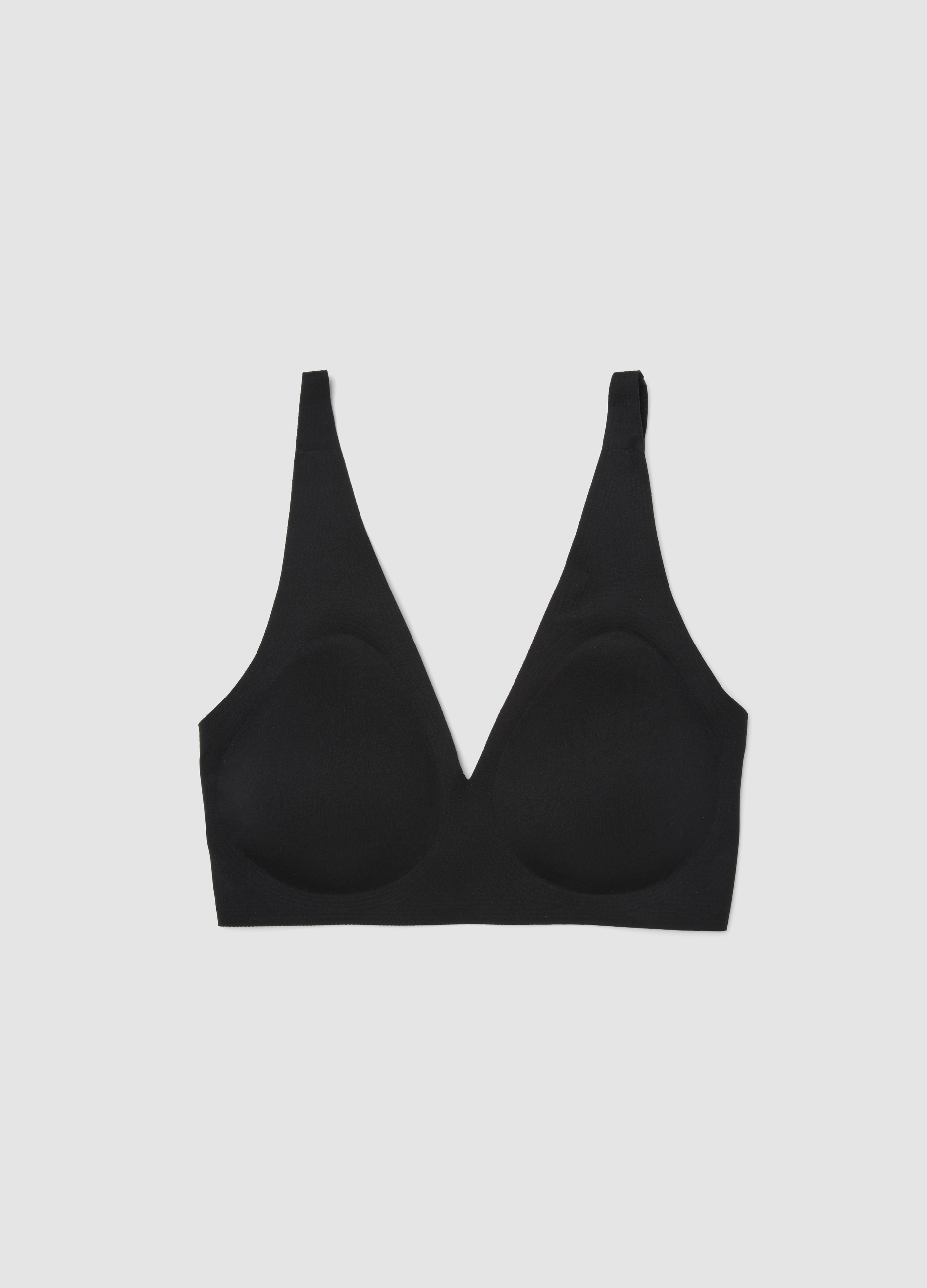 Sujetador Negro Con Relleno Extraíble, Mujer, Negro, Talla: 36