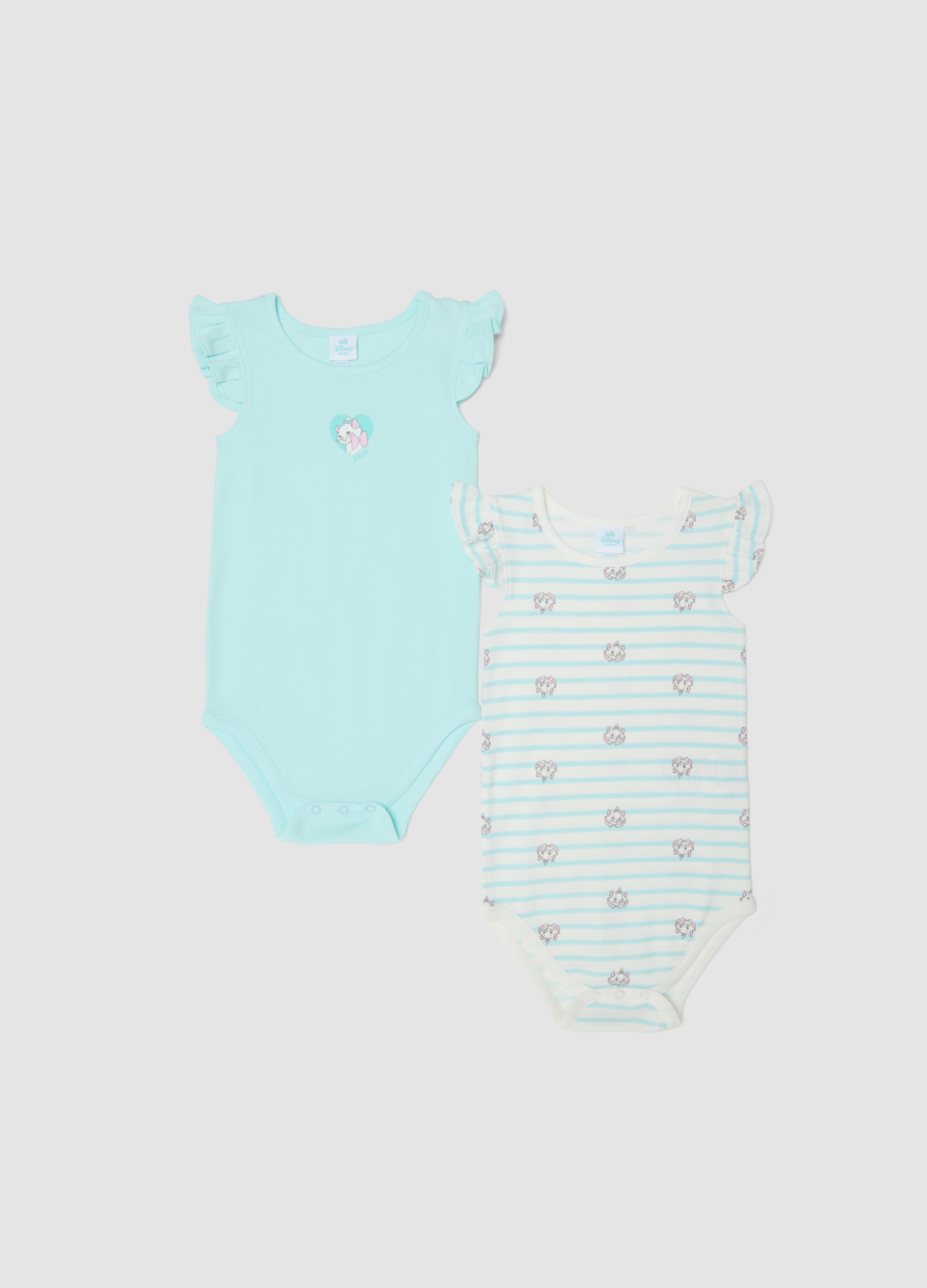 FAGOTTINO, Bipack Di Body Azzurri In Puro Cotone Organico, Niña, Azul Claro, Talla: 18-24