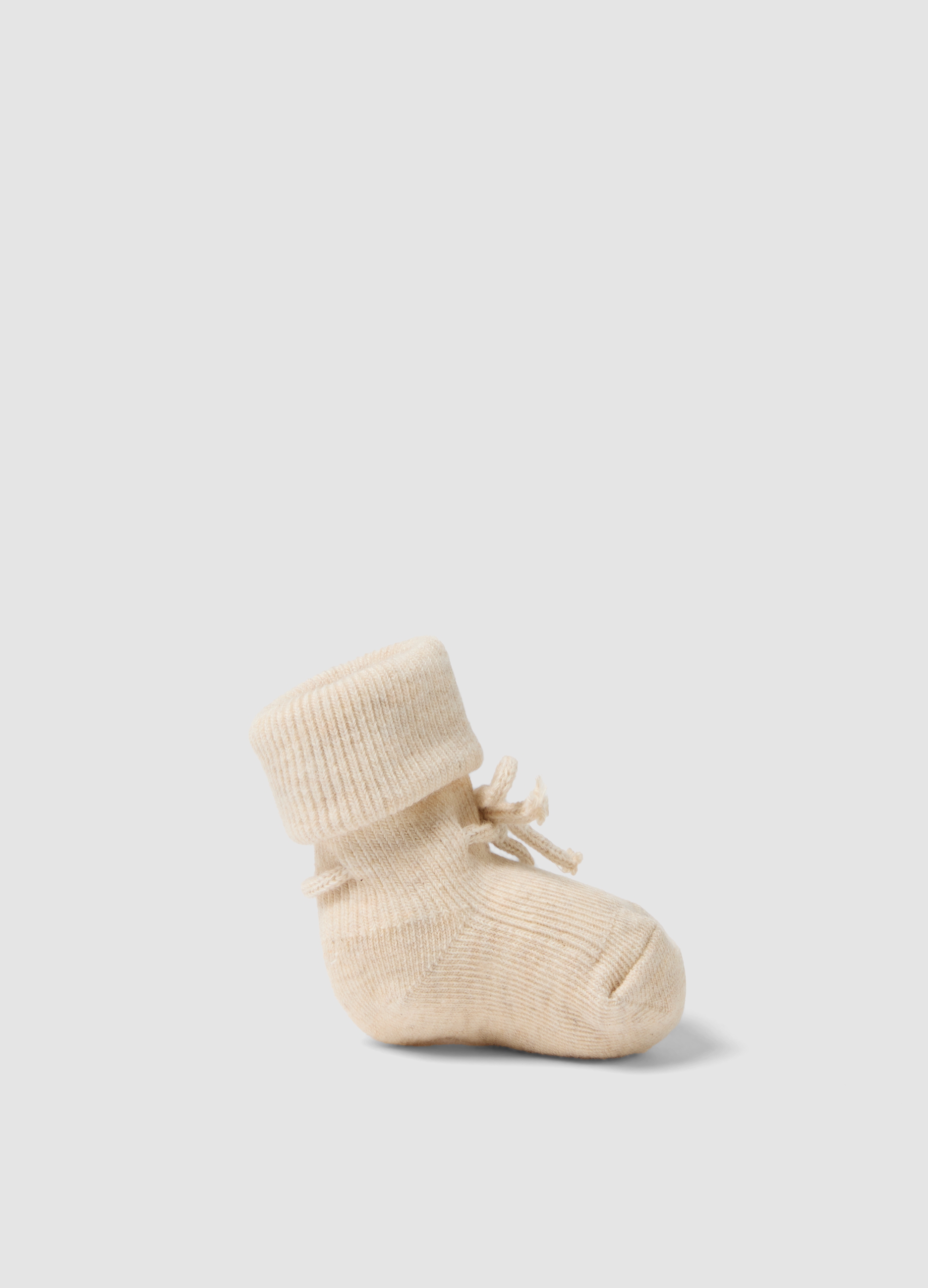 FAGOTTINO, Scarpine Beige In Maglia Di Cotone Organico Per Neonata, Beige, Taglia: T.U.