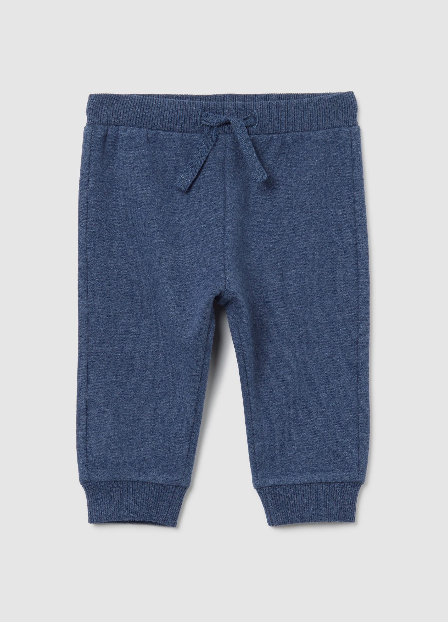 Piombo Contemporary, Pantalones De Bebé En Algodón Azul Puro Con Ajuste Regular, Bebé Niño, Azul jaspeado, Talla: 6-9