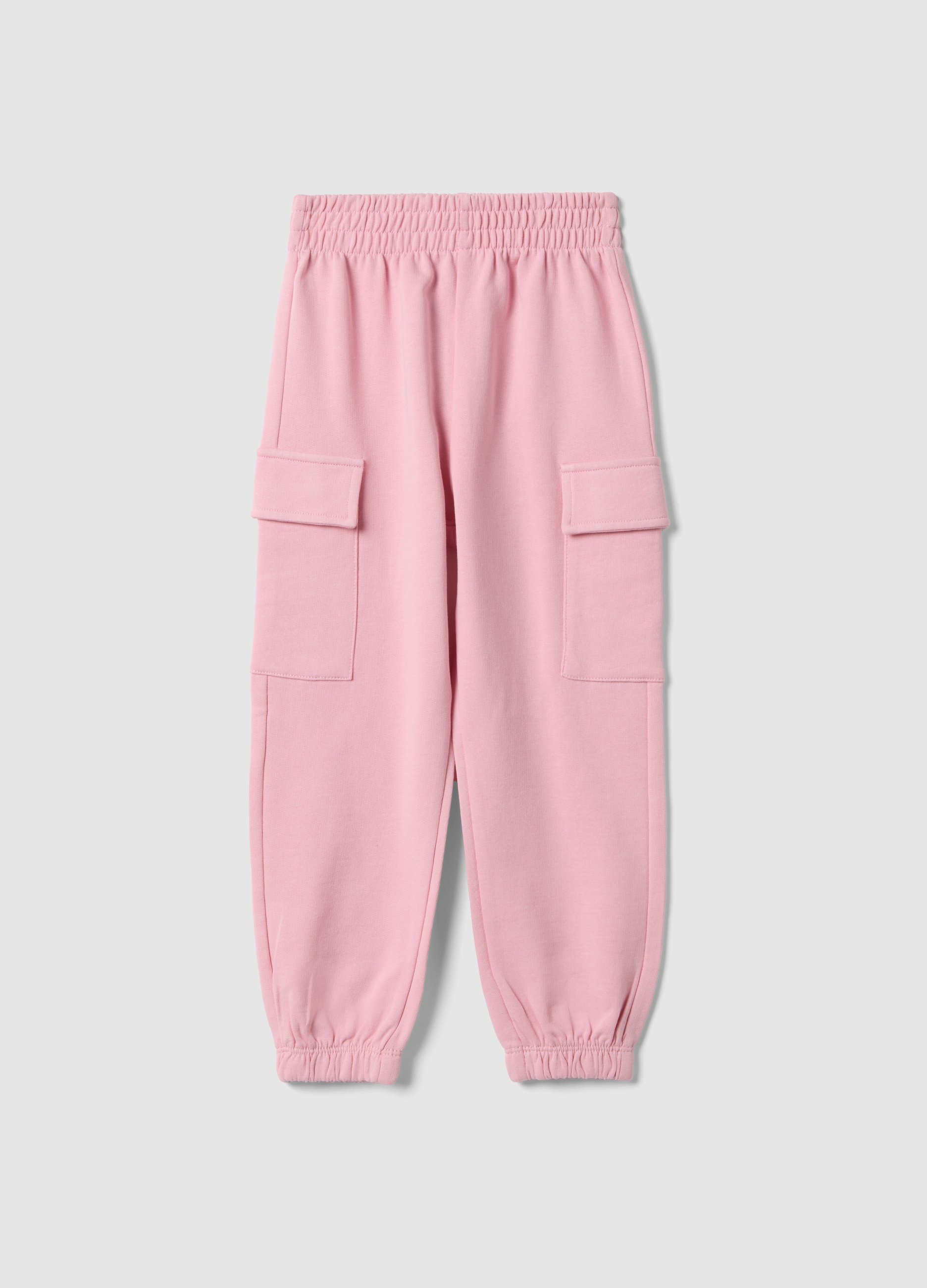 OVS KIDS, Pantaloni Cargo In Puro Cotone Rosa Da Bambina Regular Fit, Niña, Rosa Claro, Talla: 9-10