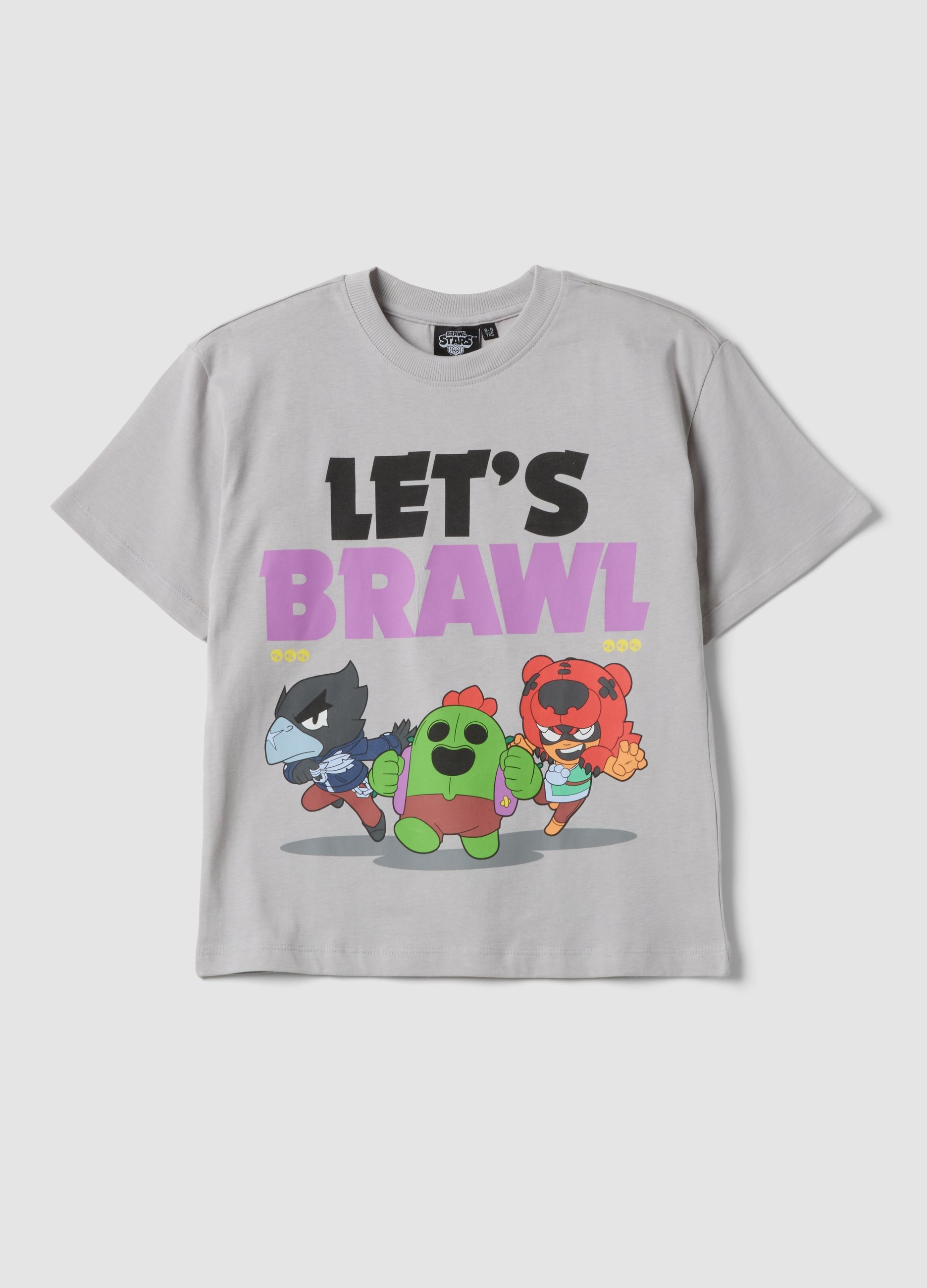 WARNER BROS, Camiseta Gris De Manga Corta 100% Algodón, Niño, Morado, Talla: 8-9