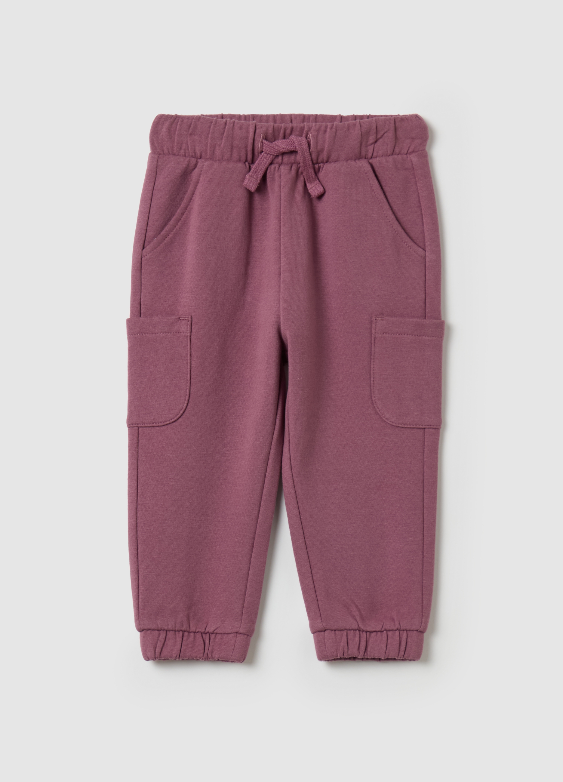 FAGOTTINO, Joggers De Felpa Con Cordón De Ajuste Y Bolsillos, Niña, Rosa en polvo, Talla: 9-12