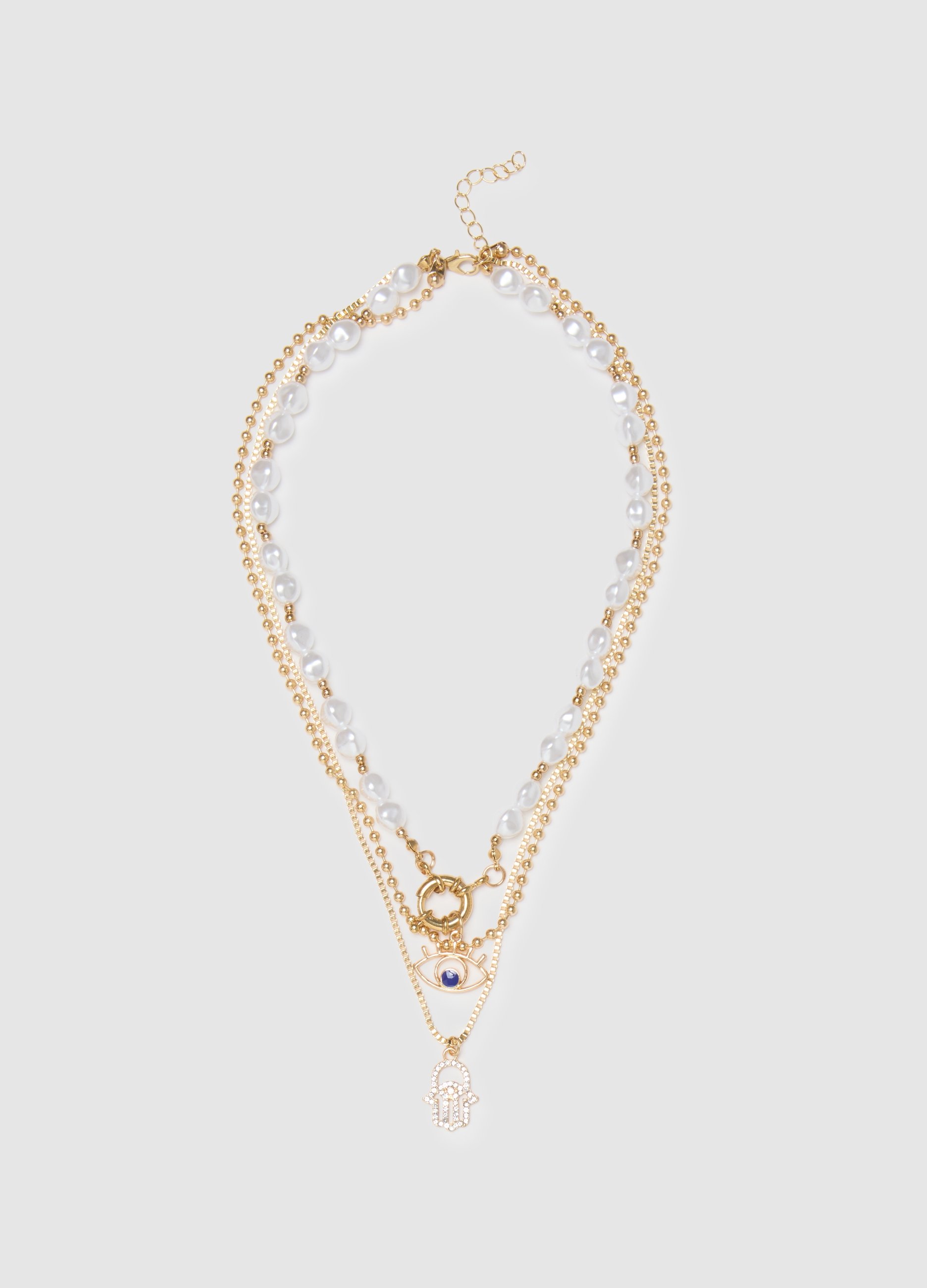 OVS, Collana In Acciaio Multicolor Con Charm, Donna, Multicolor, Taglia: ONE SIZE