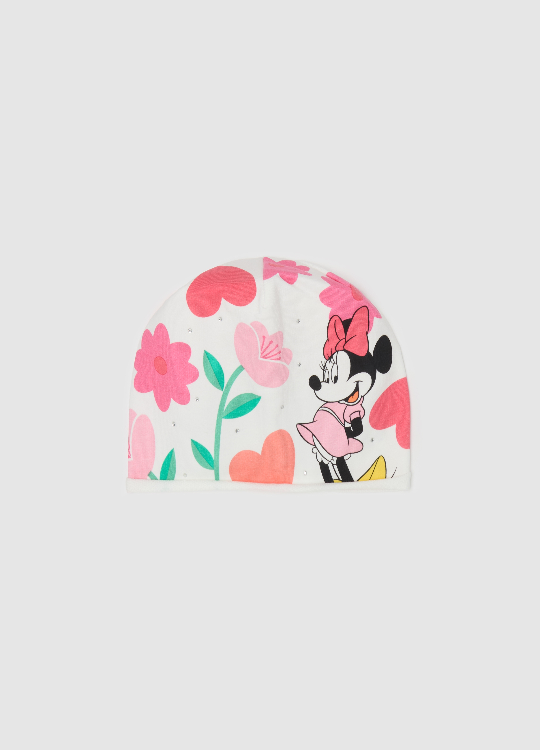 OVS, Berretto In French Terry Stampa Minnie, Bambina, Multicolor, Taglia: 42-44
