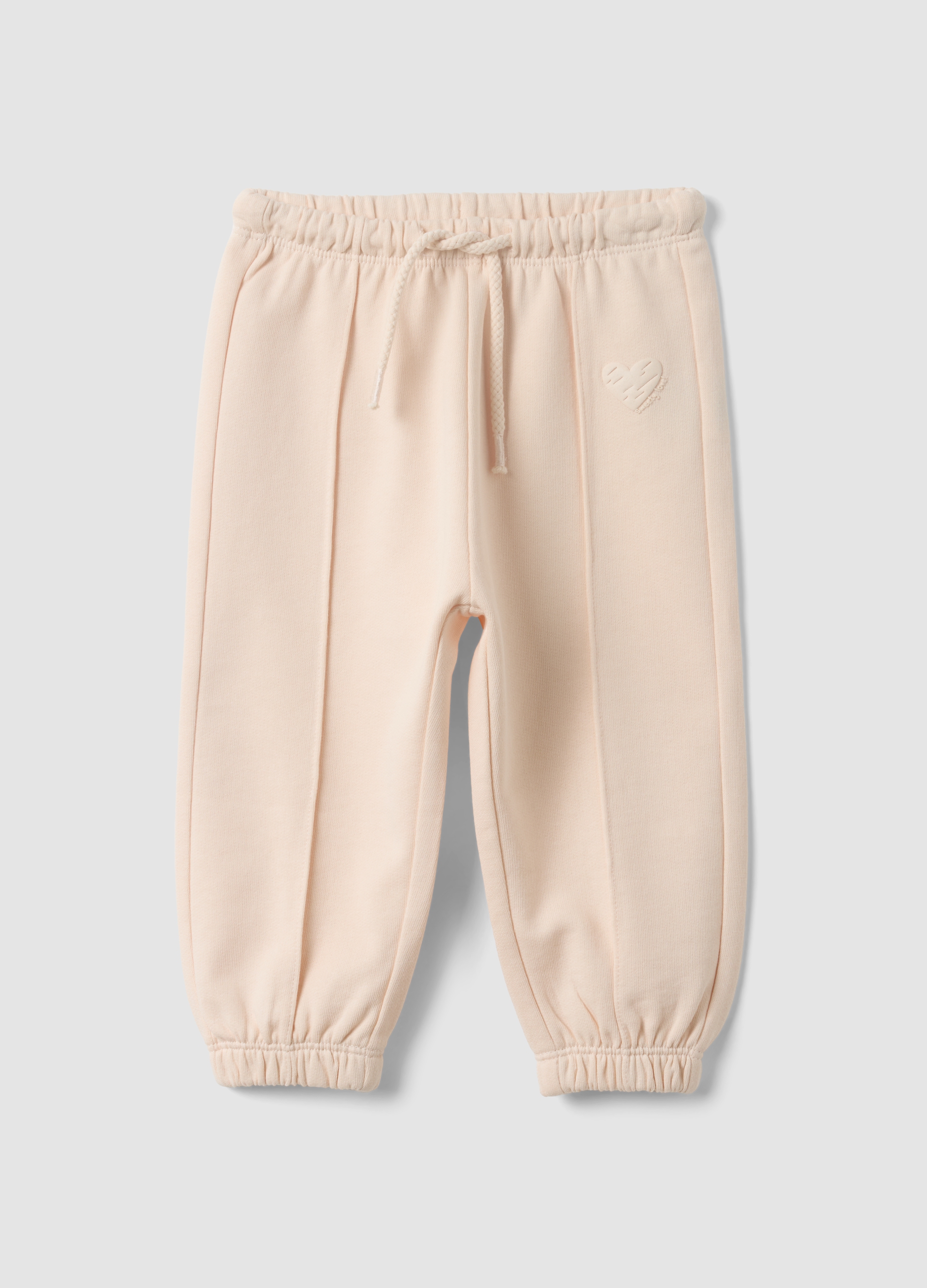 FAGOTTINO, Pantaloni Rosa Blu In Puro Cotone Con Stampa Cuore Comfort Fit Per Bimba, Bambina, Rosa, Taglia: 30-36