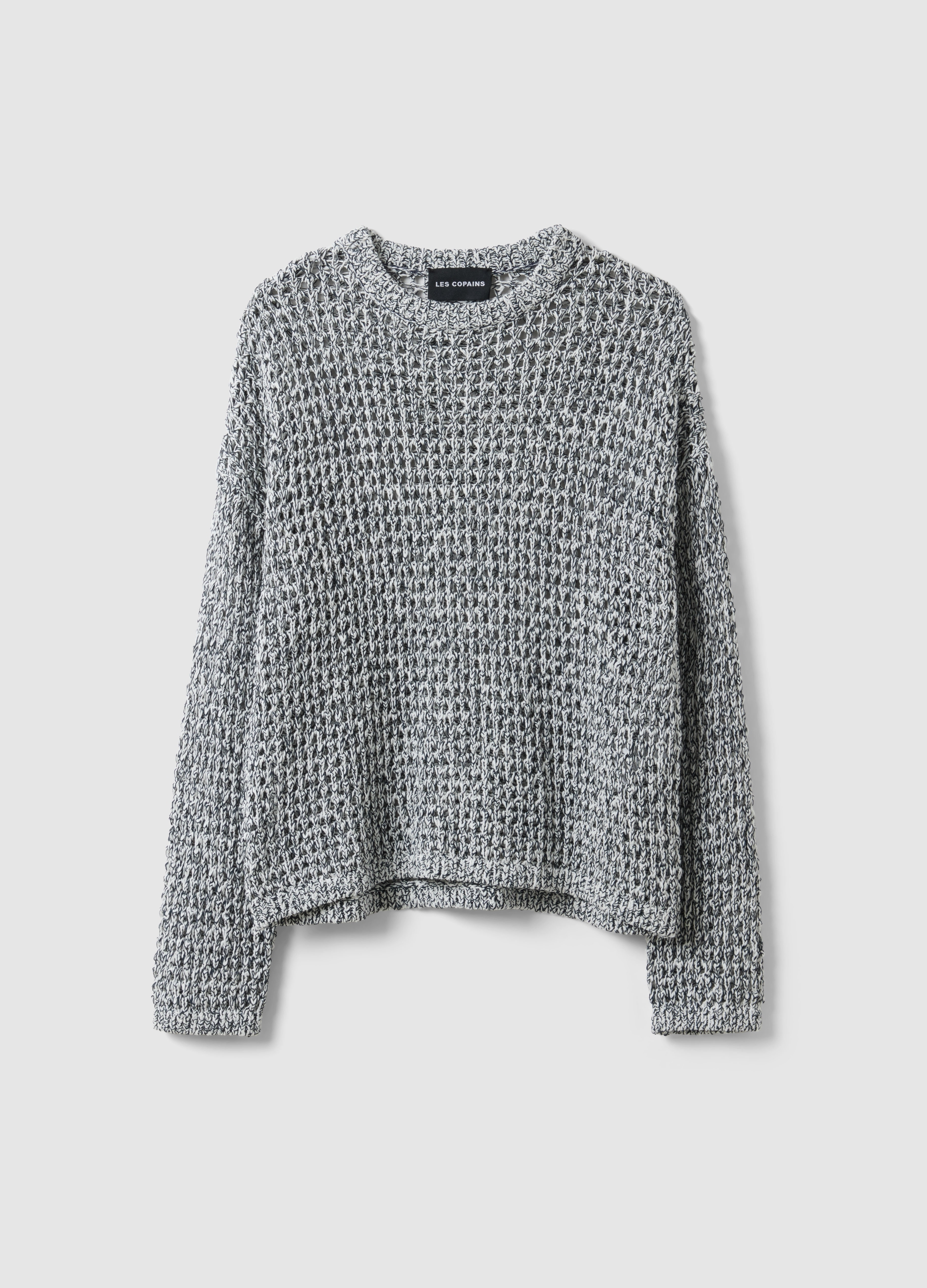 LES COPAINS, Pullover In Misto Cotone Multicolor Regular Fit Con Design A Maglia, Donna, Multicolor, Taglia: XS