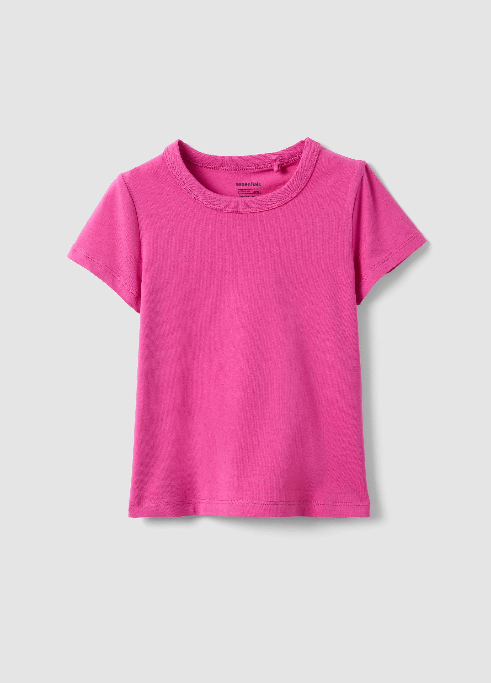 OVS KIDS, Camiseta Rosa De Algodón Elástico Para Niña, Corte Regular, Niña, Fucsia, Talla: 5-6