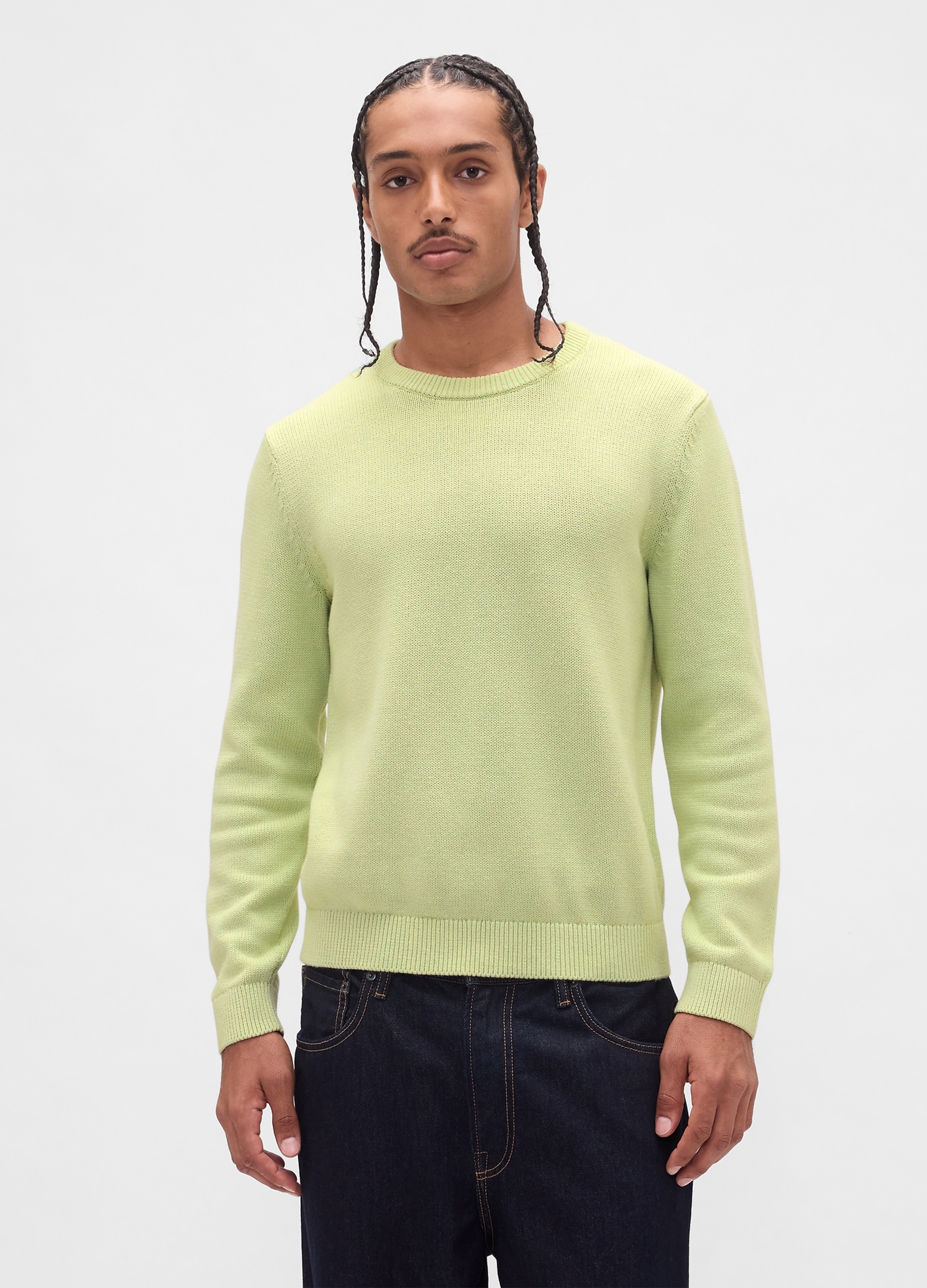 GAP, Maglione Girocollo In Cotone, Uomo, Giallo, Taglia: S