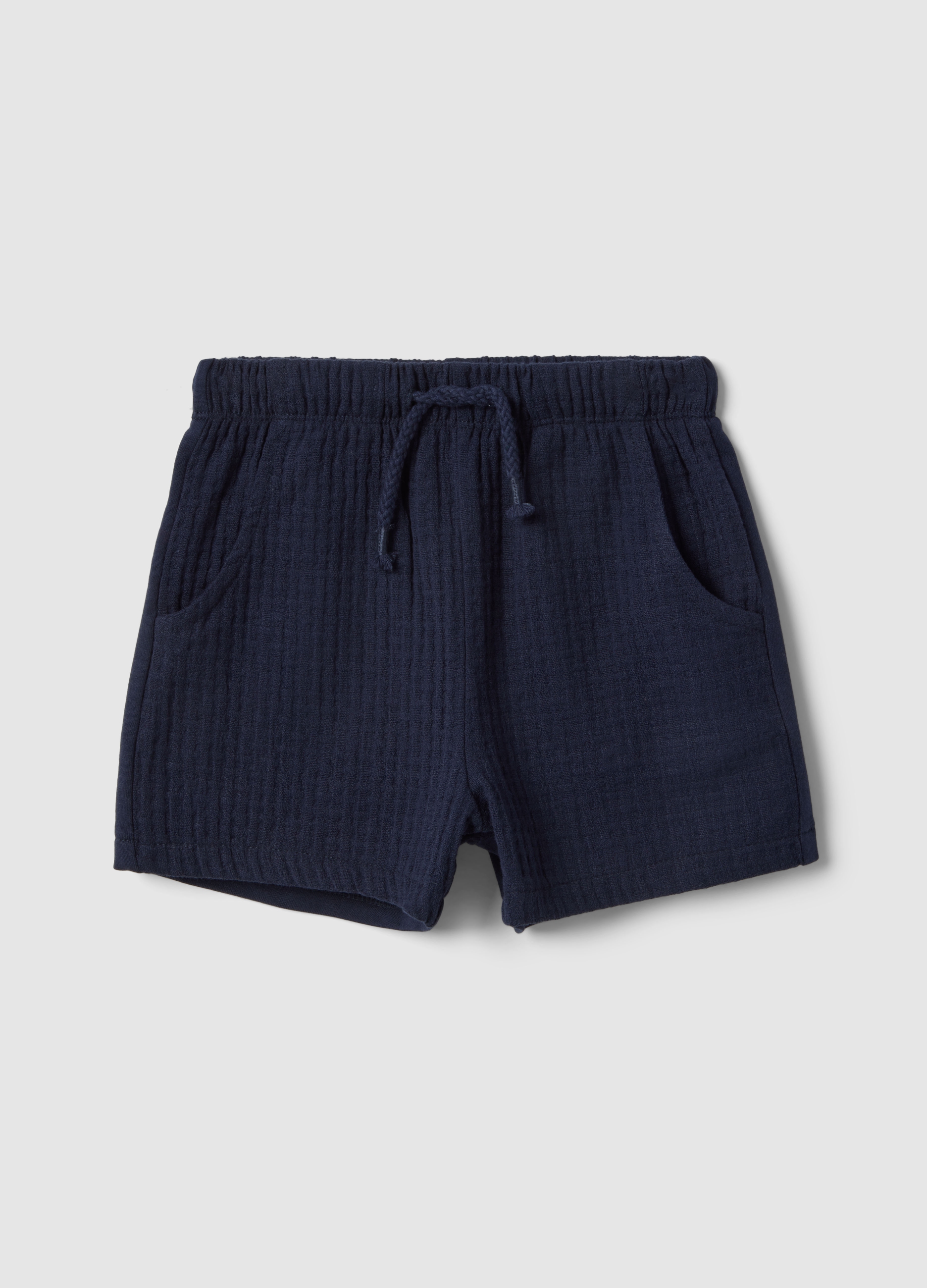 FAGOTTINO, Shorts Azul De Puro Algodón Para Niños Regular Fit, Niño, Azul oscuro, Talla: 24-30