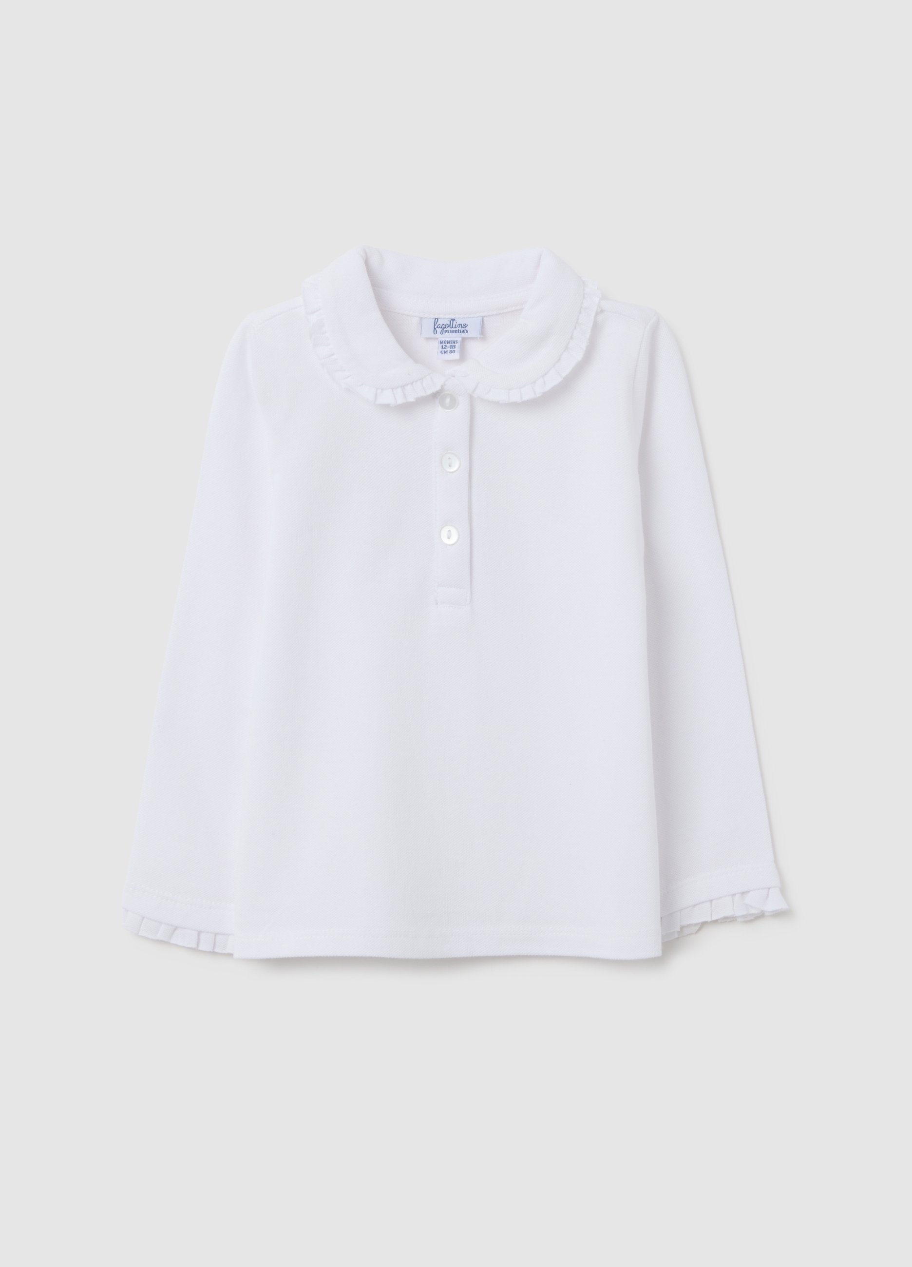 OVS, Baby Mädchen T-shirt Aus Weißem Reiner Baumwolle, Regular Fit, Mädchen, Reinweiß, Größe: 9-12