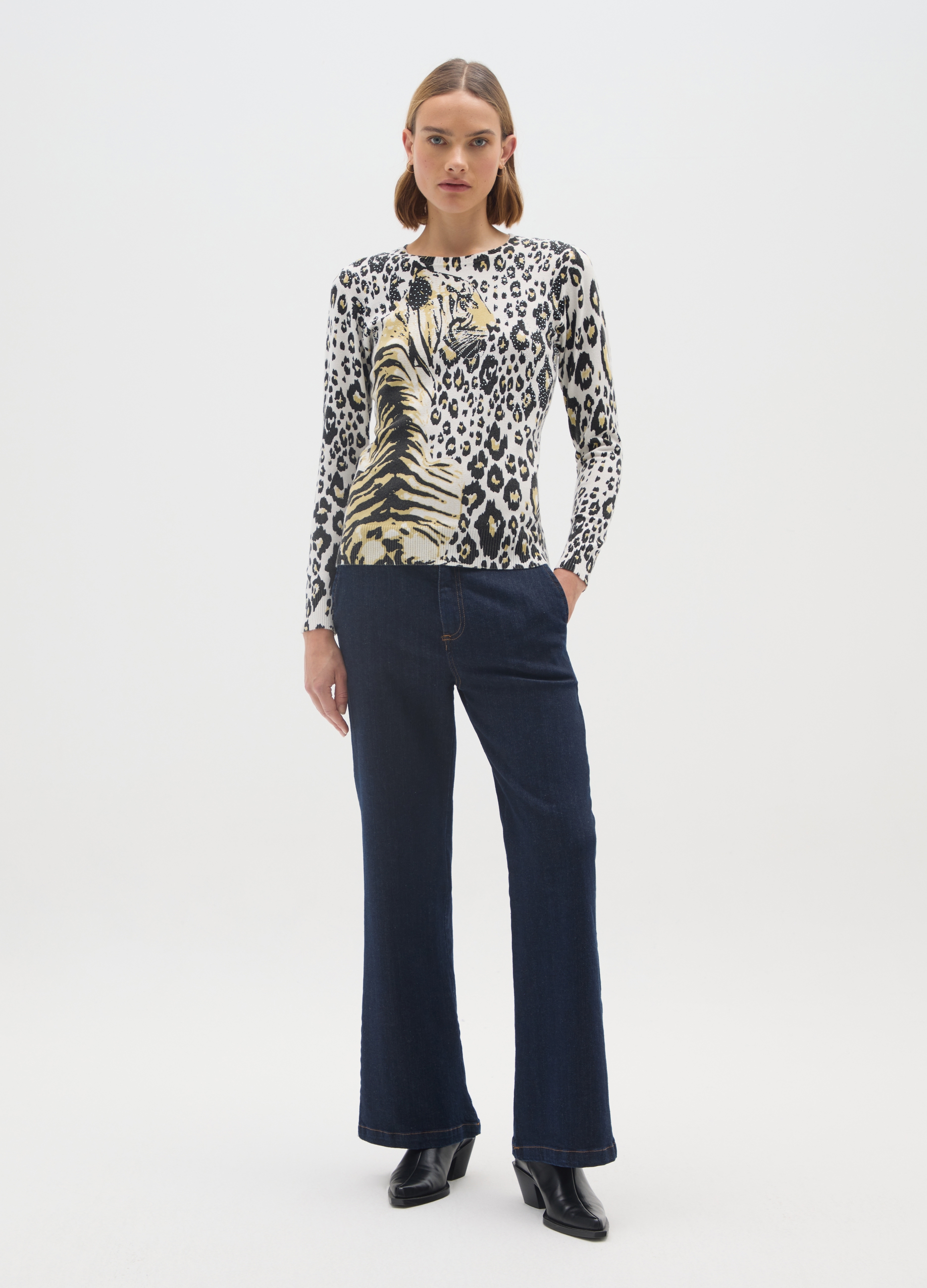 HYBRID, Maglia Multicolor Regular Fit, Donna, Multicolor, Taglia: S/M