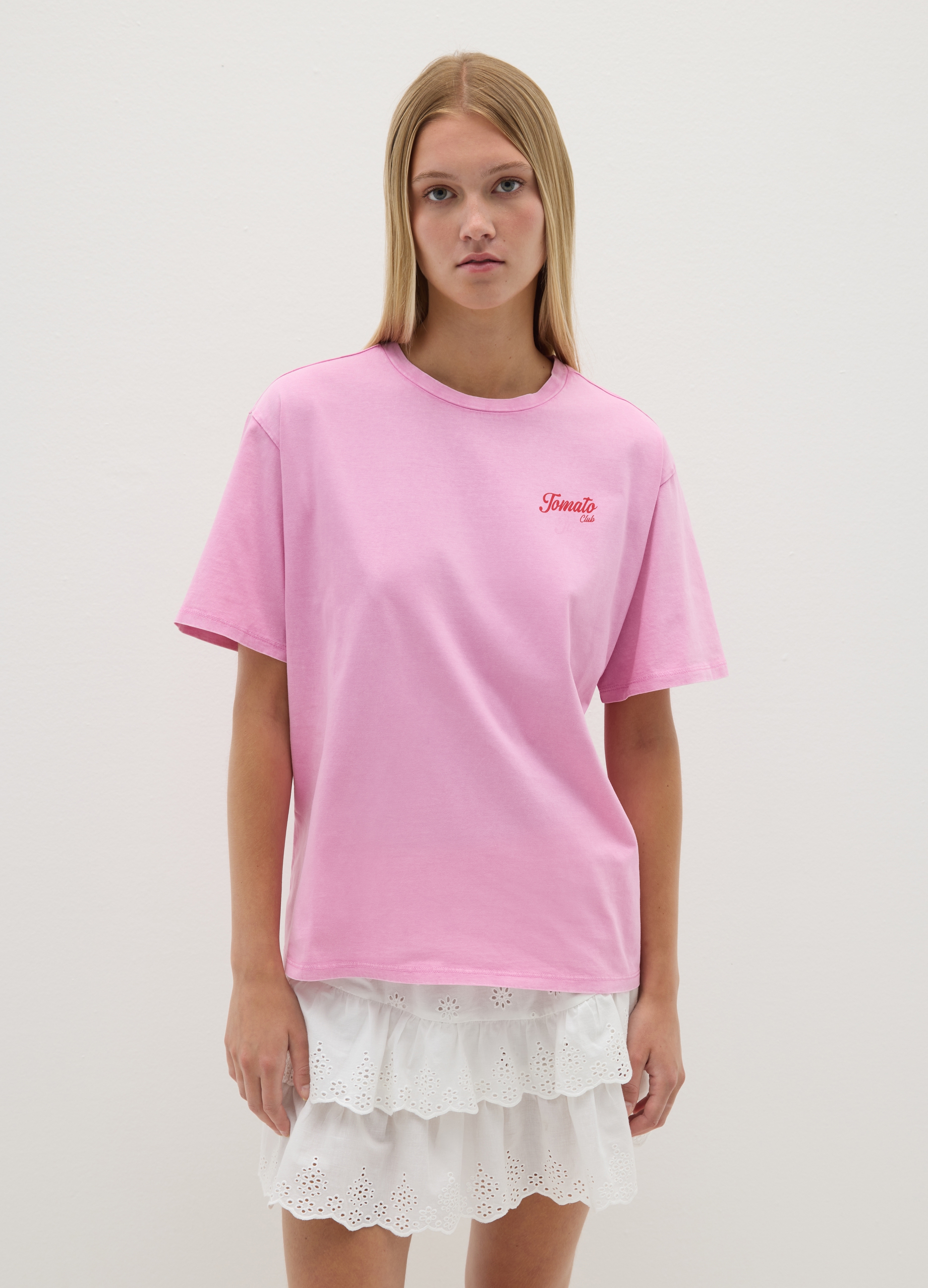 OVS, T-shirt Da Donna In Puro Cotone Rosa Relaxed Fit, Rosa, Taglia: M