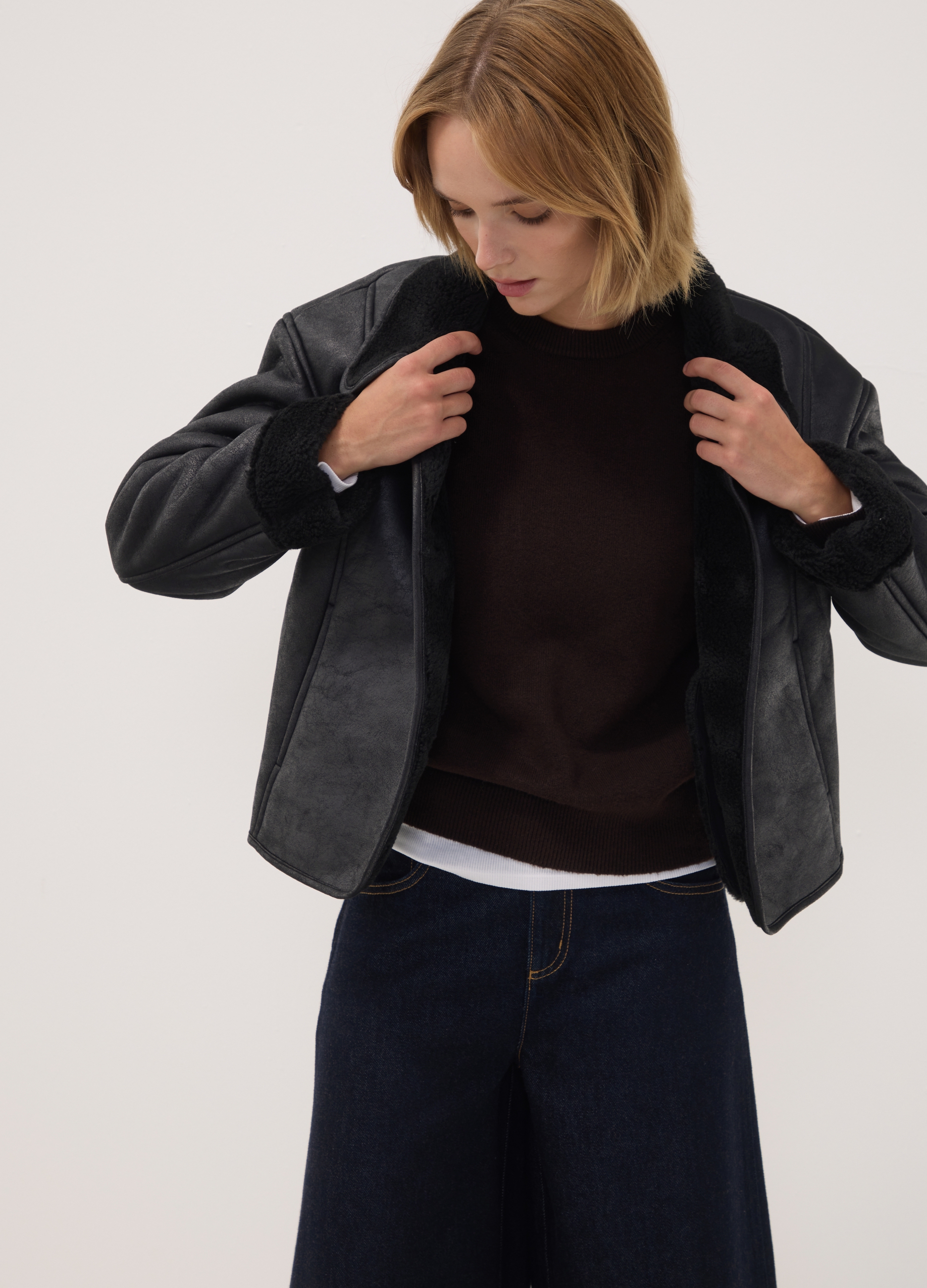 OVS, Giacca Nera Regular Con Collo Ampio, Donna, Nero, Taglia: M