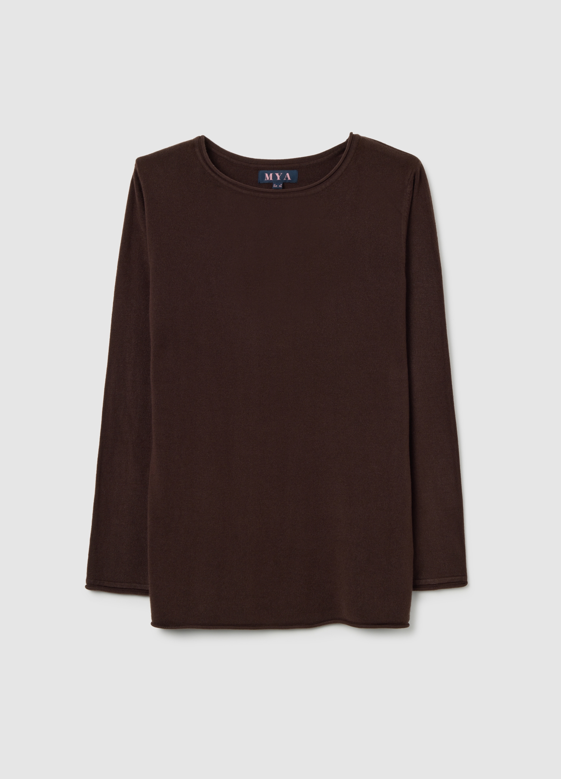 Jersey Marrón De Acrílico, Mujer, Marrón oscuro, Talla: M