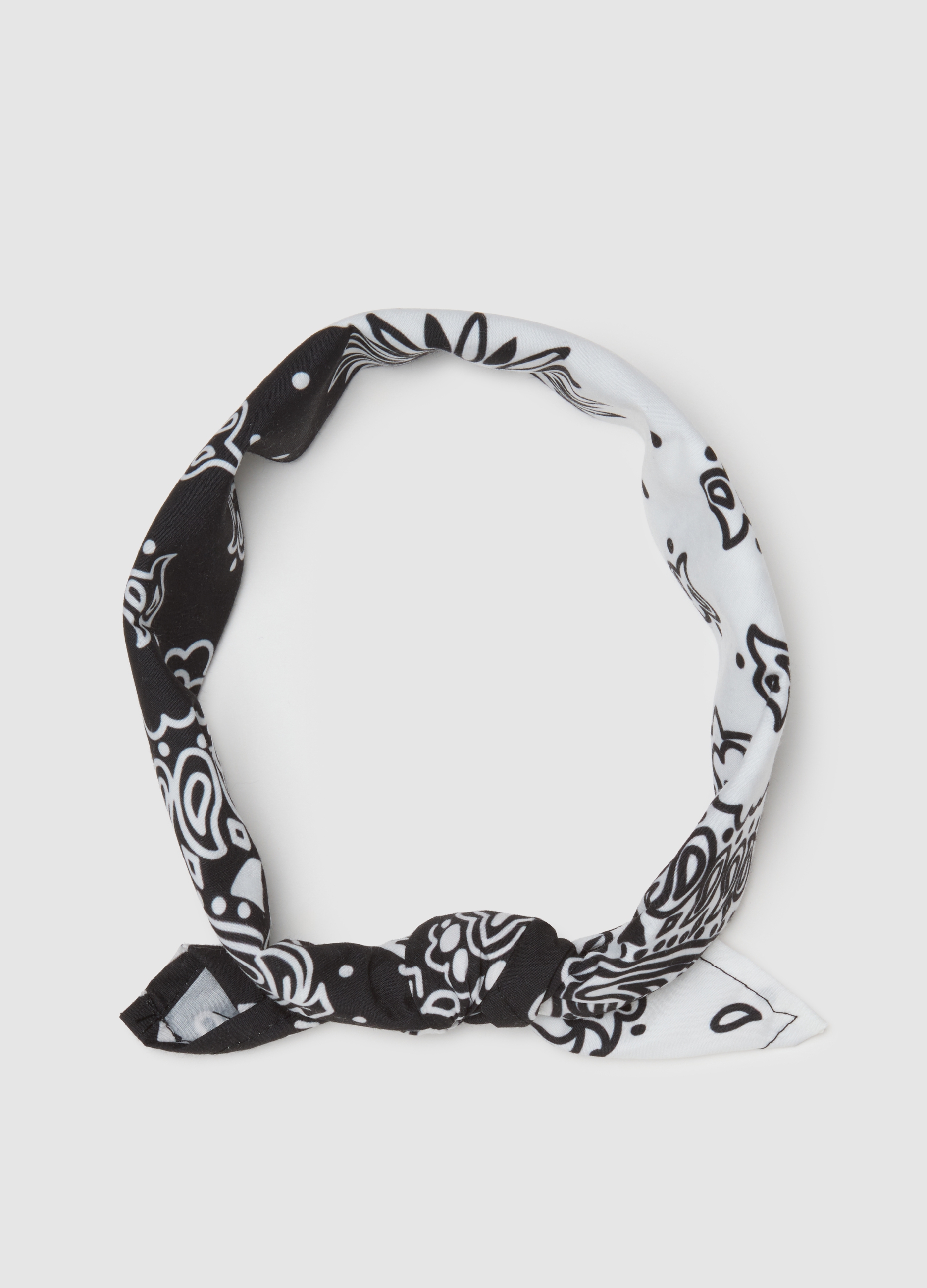 Pañuelo Multicolor De Algodón Puro, Mujer, Blanco/negro, Talla: FASUL