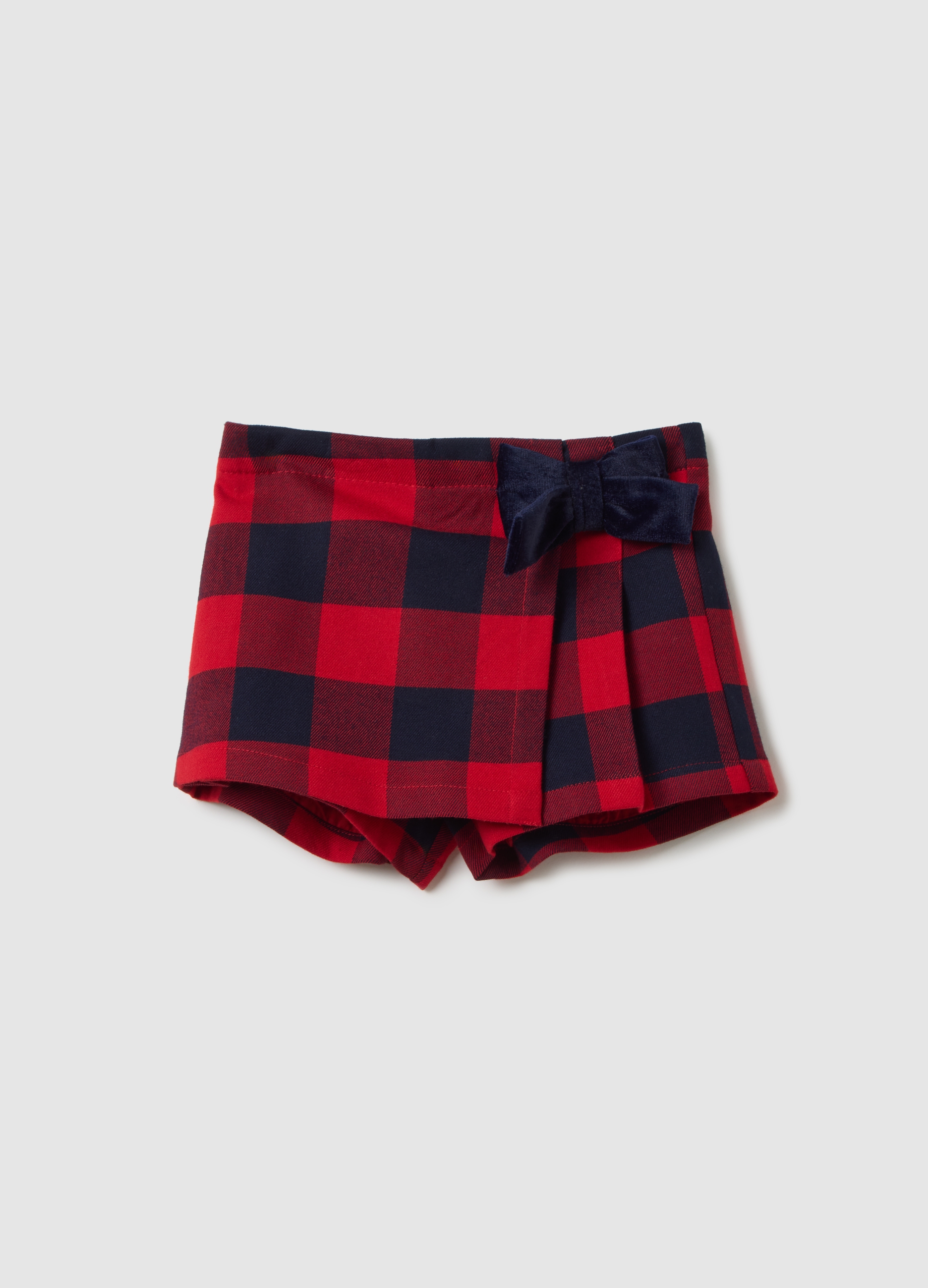 Shorts Da Bambina In Misto Elasticizzato Multicolor, Niña, Rojo/Azul, Talla: 18-24